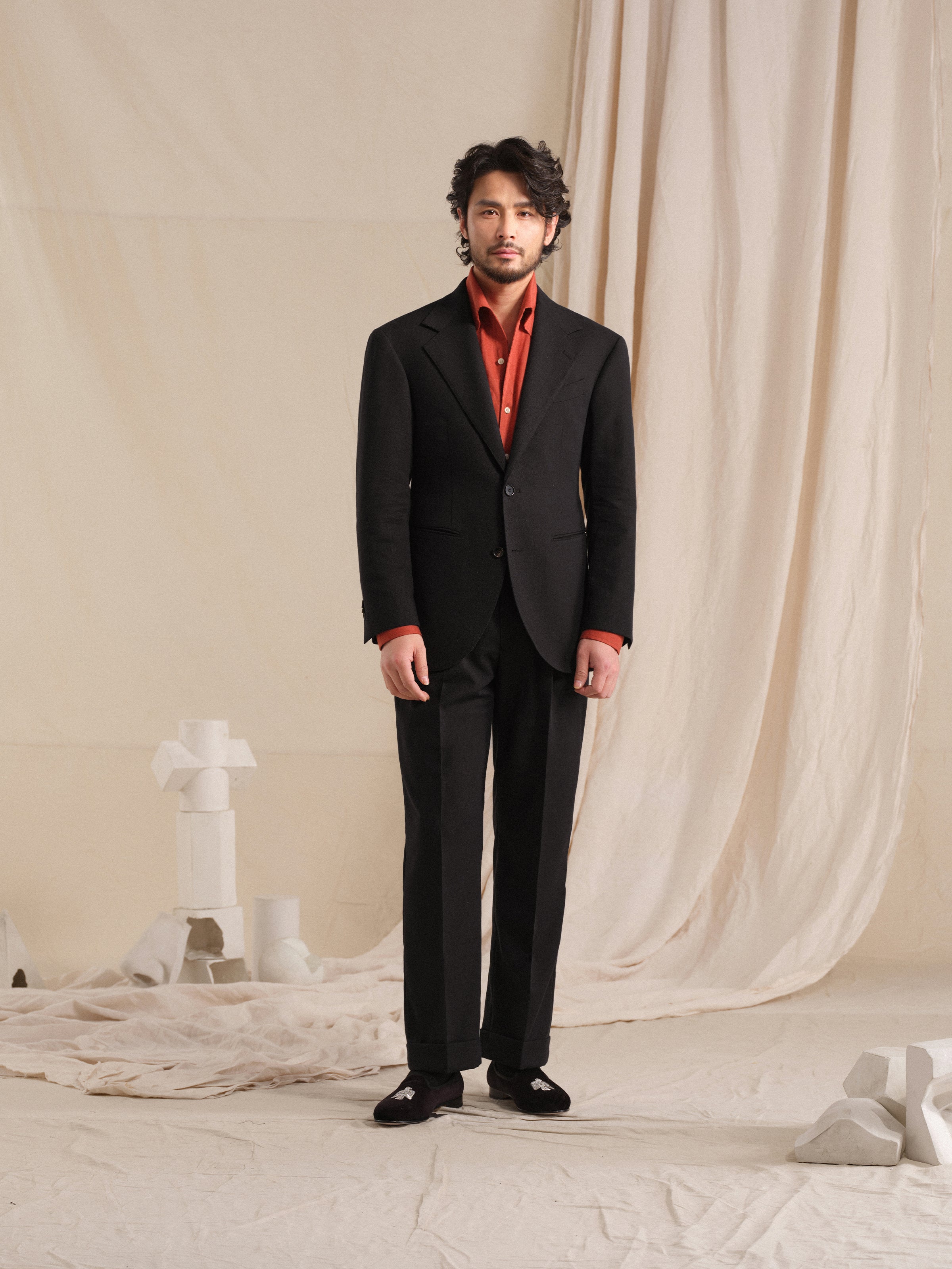 Men's Old Money Style Earth Tone Linen-Blend Breathable Suit Set