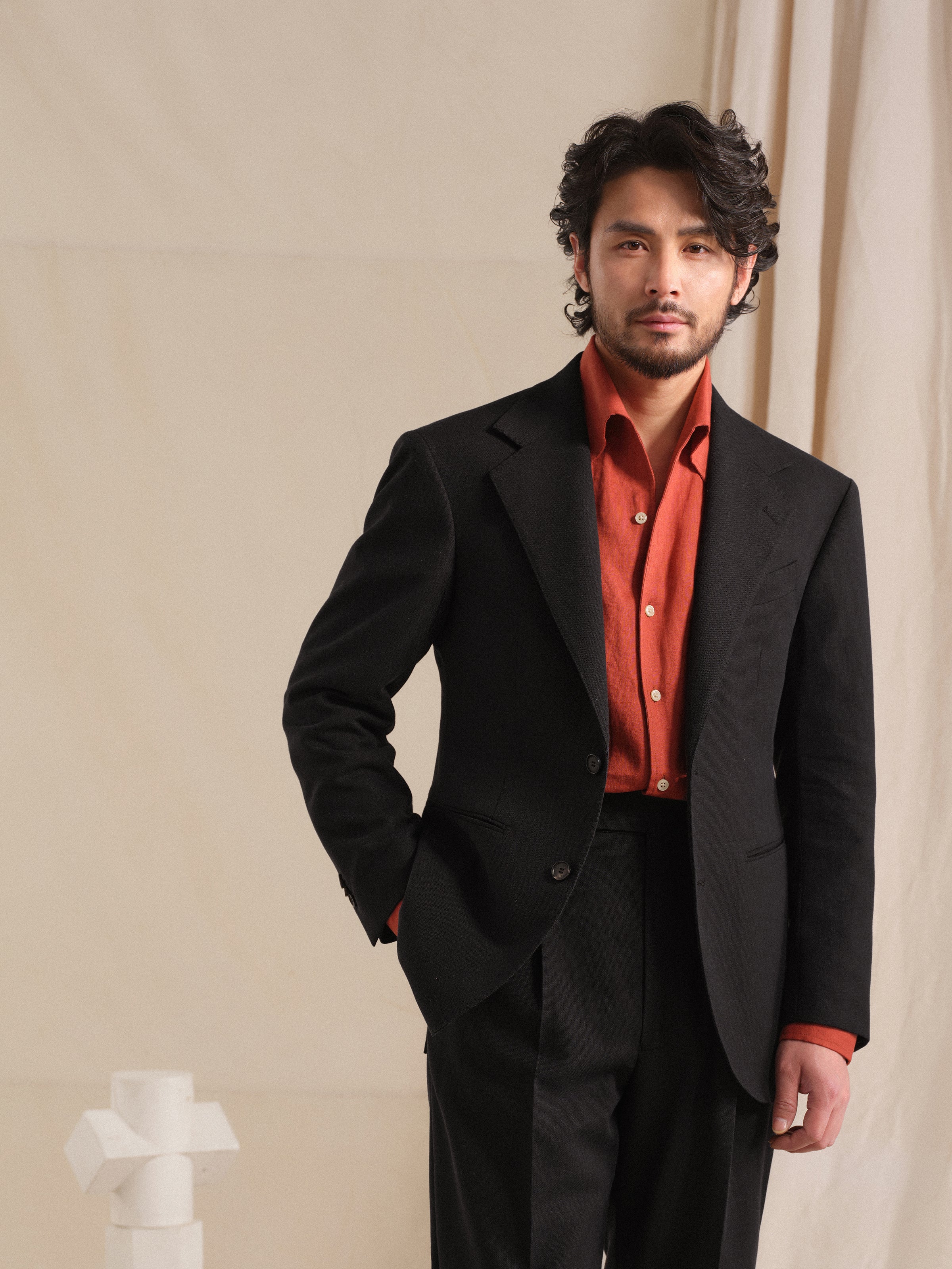 Men's Old Money Style Earth Tone Linen-Blend Breathable Suit Set