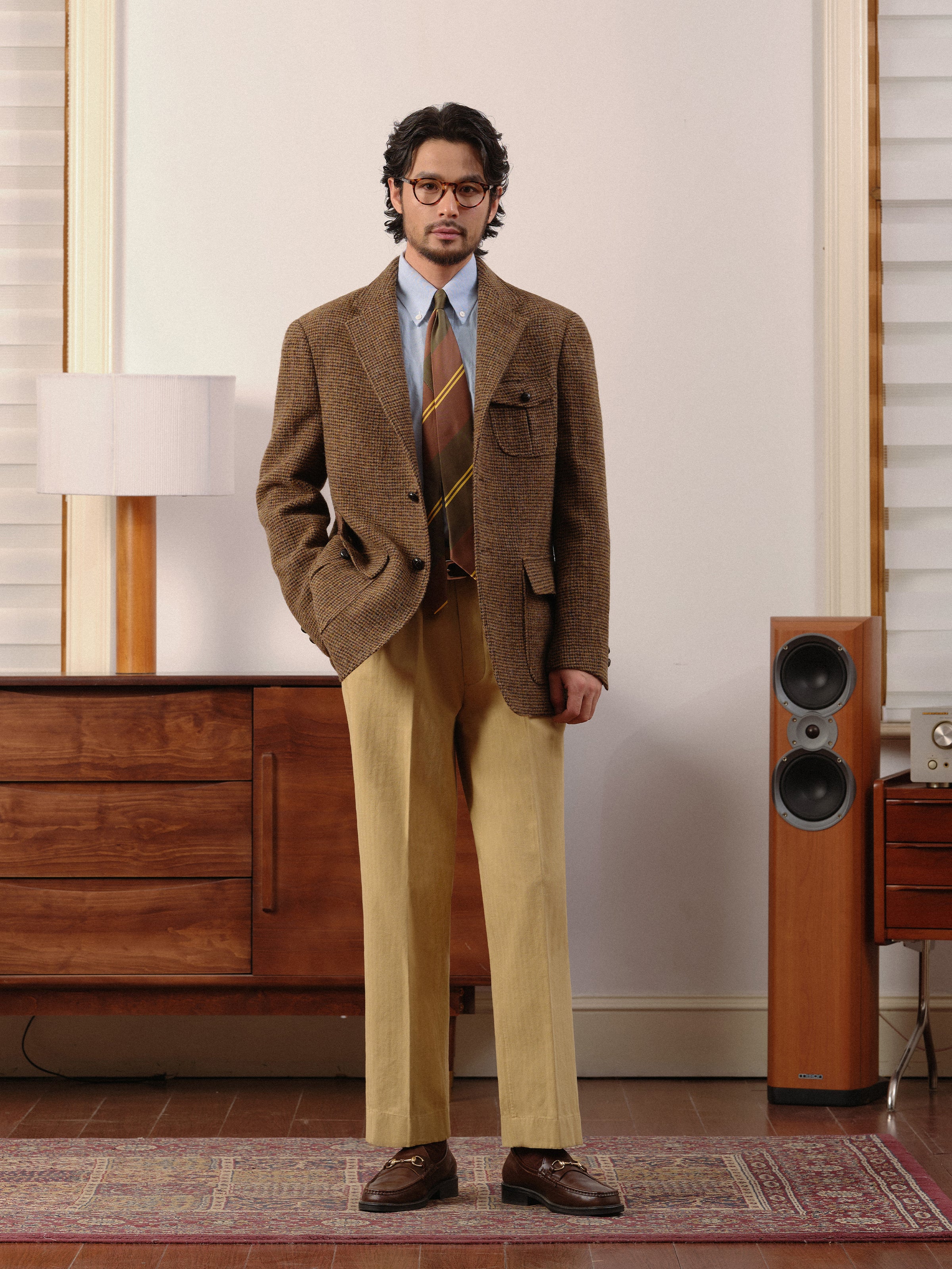 Men's Heavyweight 530g Wool Vintage Plaid Tweed Blazer (or Hunter Jacket)