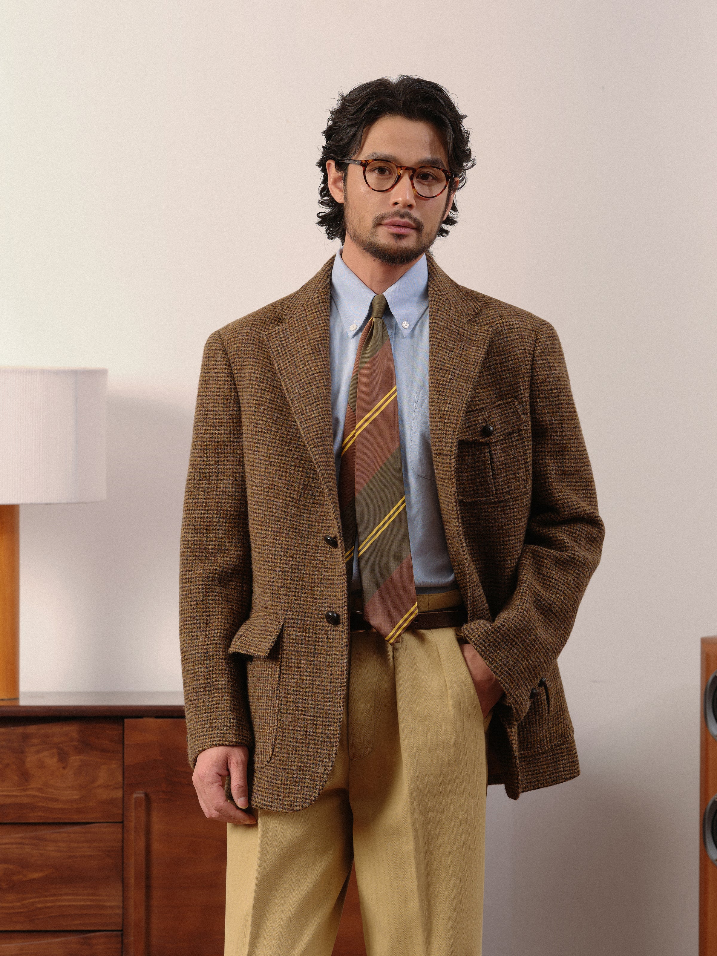 Men's Heavyweight 530g Wool Vintage Plaid Tweed Blazer (or Hunter Jacket)