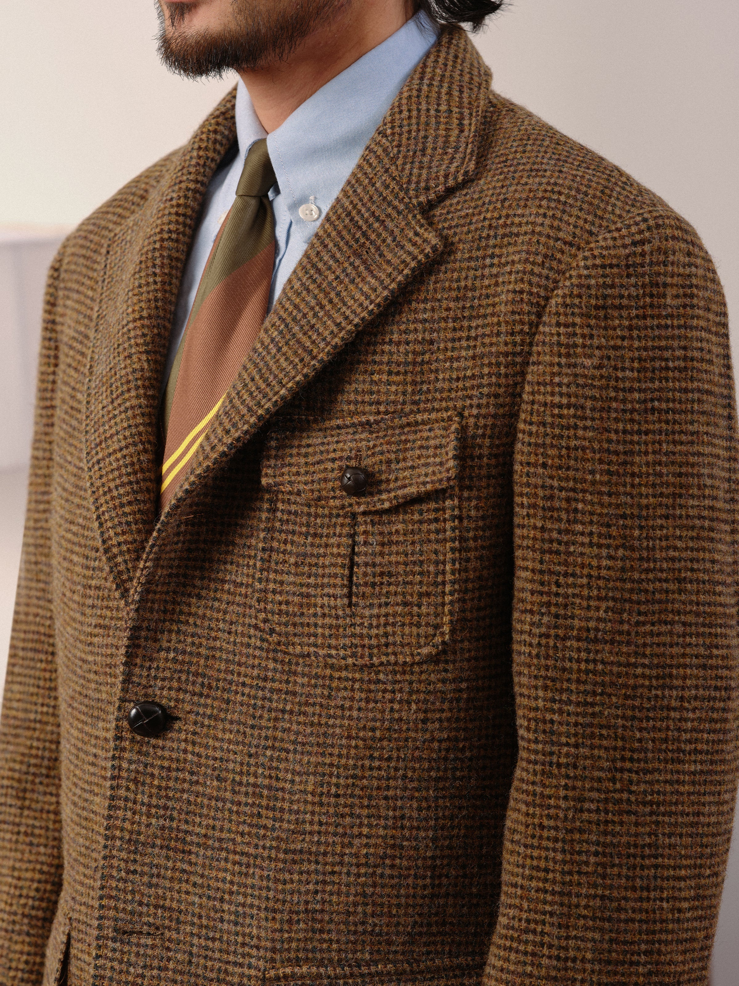 Men's Heavyweight 530g Wool Vintage Plaid Tweed Blazer (or Hunter Jacket)