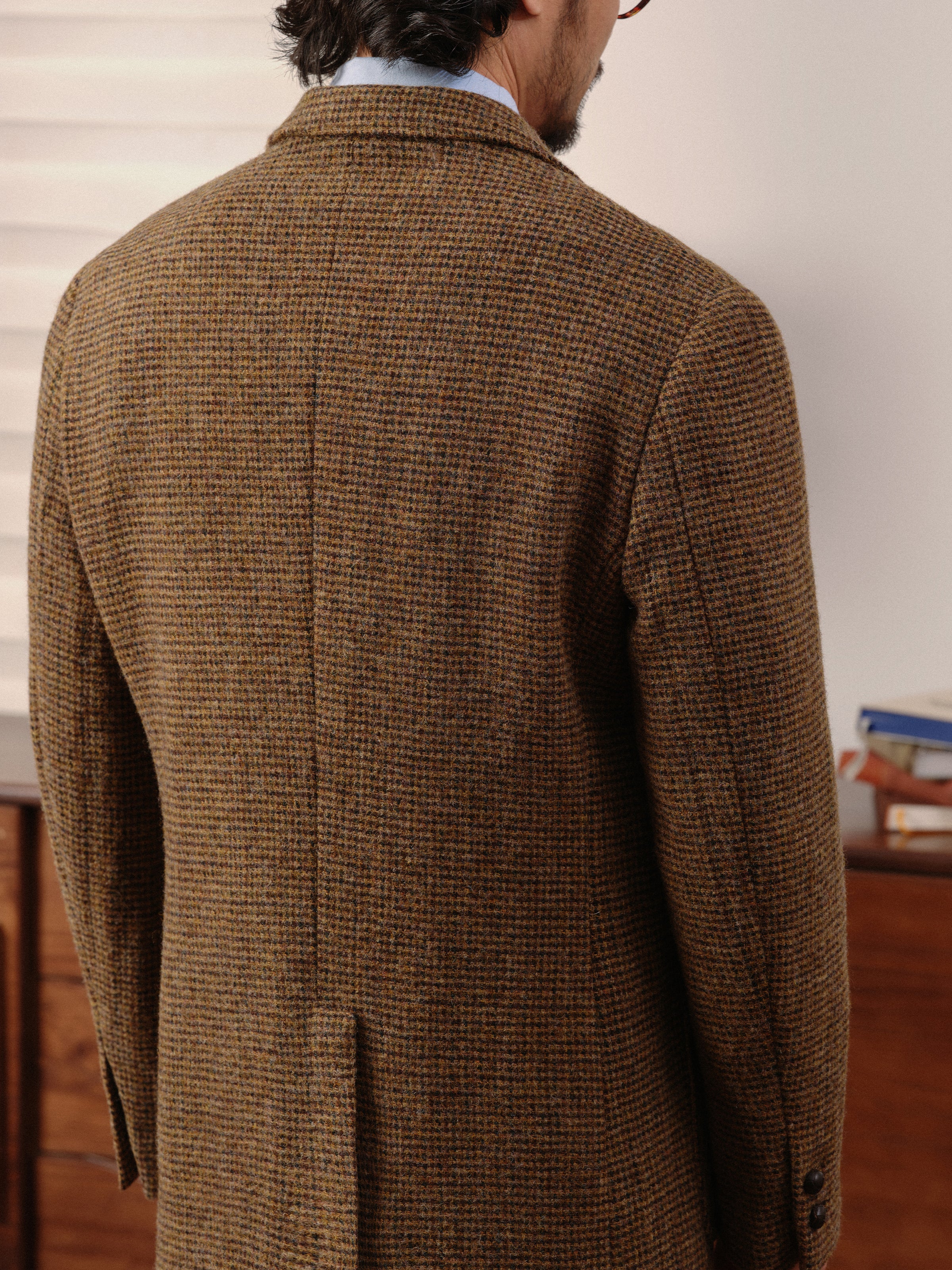 Men's Heavyweight 530g Wool Vintage Plaid Tweed Blazer (or Hunter Jacket)
