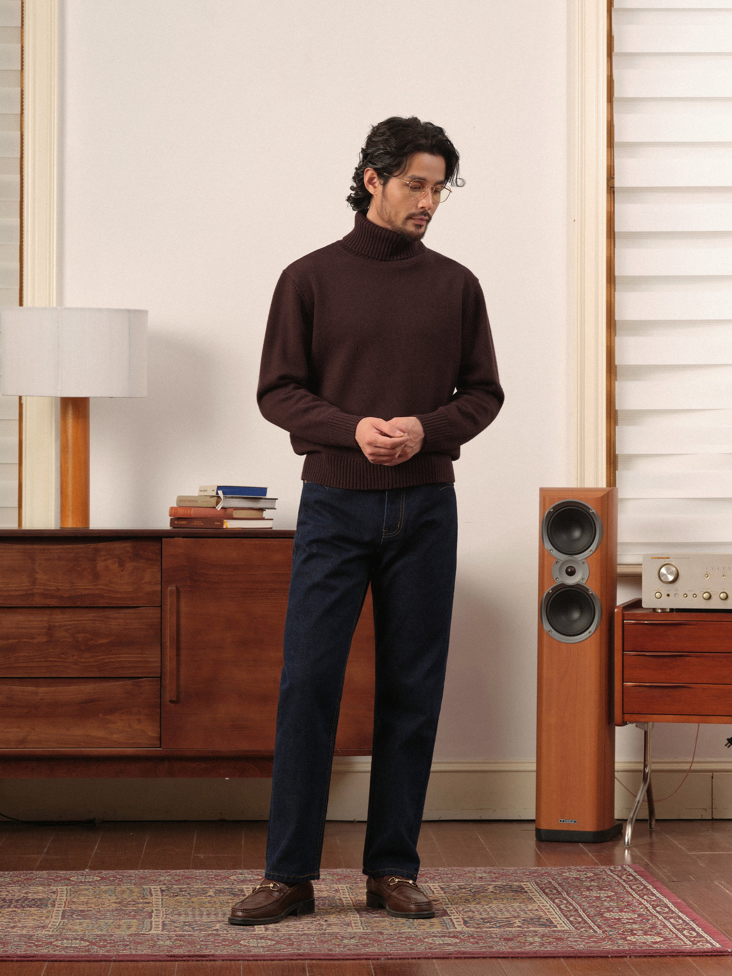 Men's Merino Wool Turtleneck Sweater