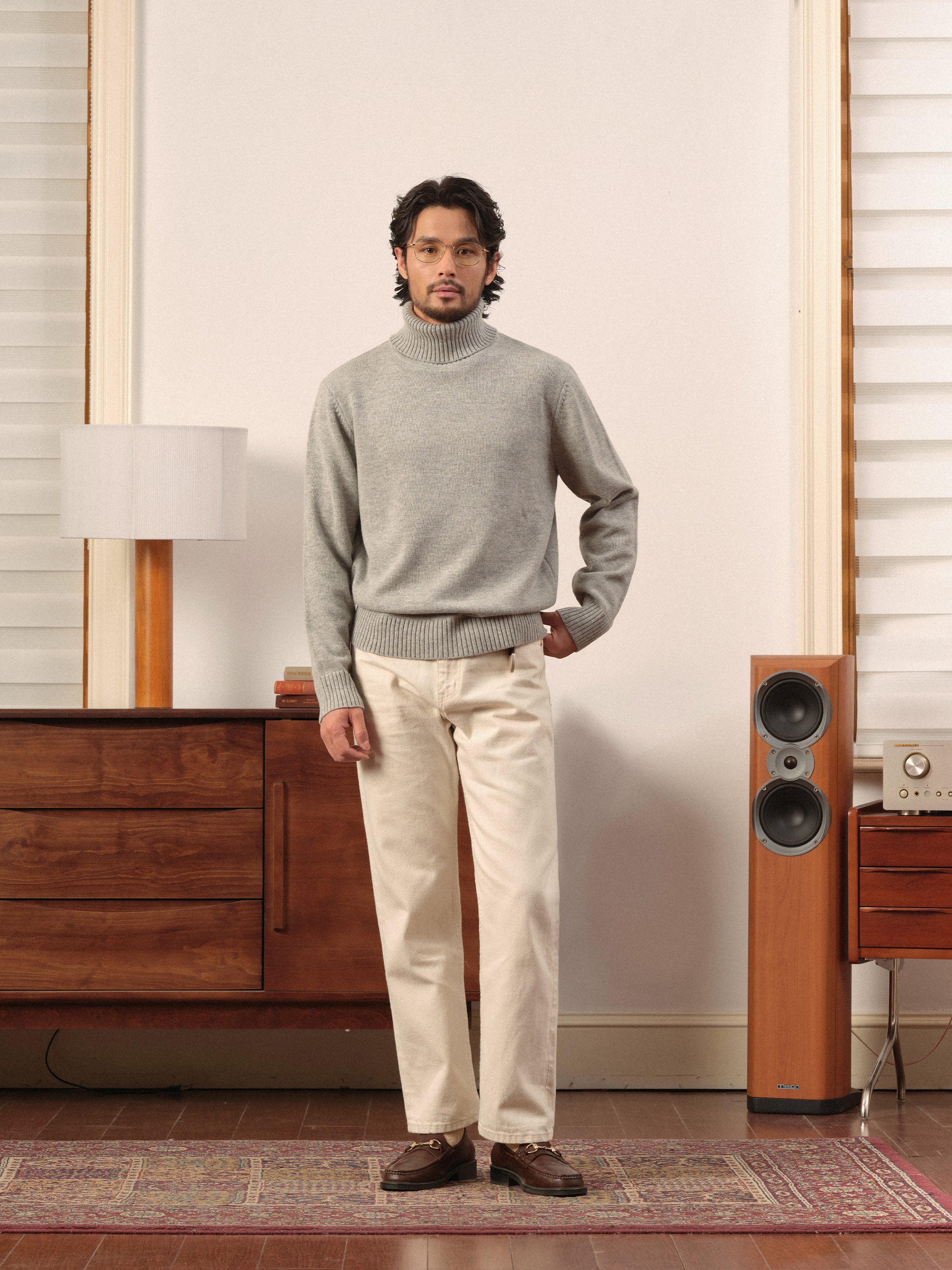 Men's Merino Wool Turtleneck Sweater