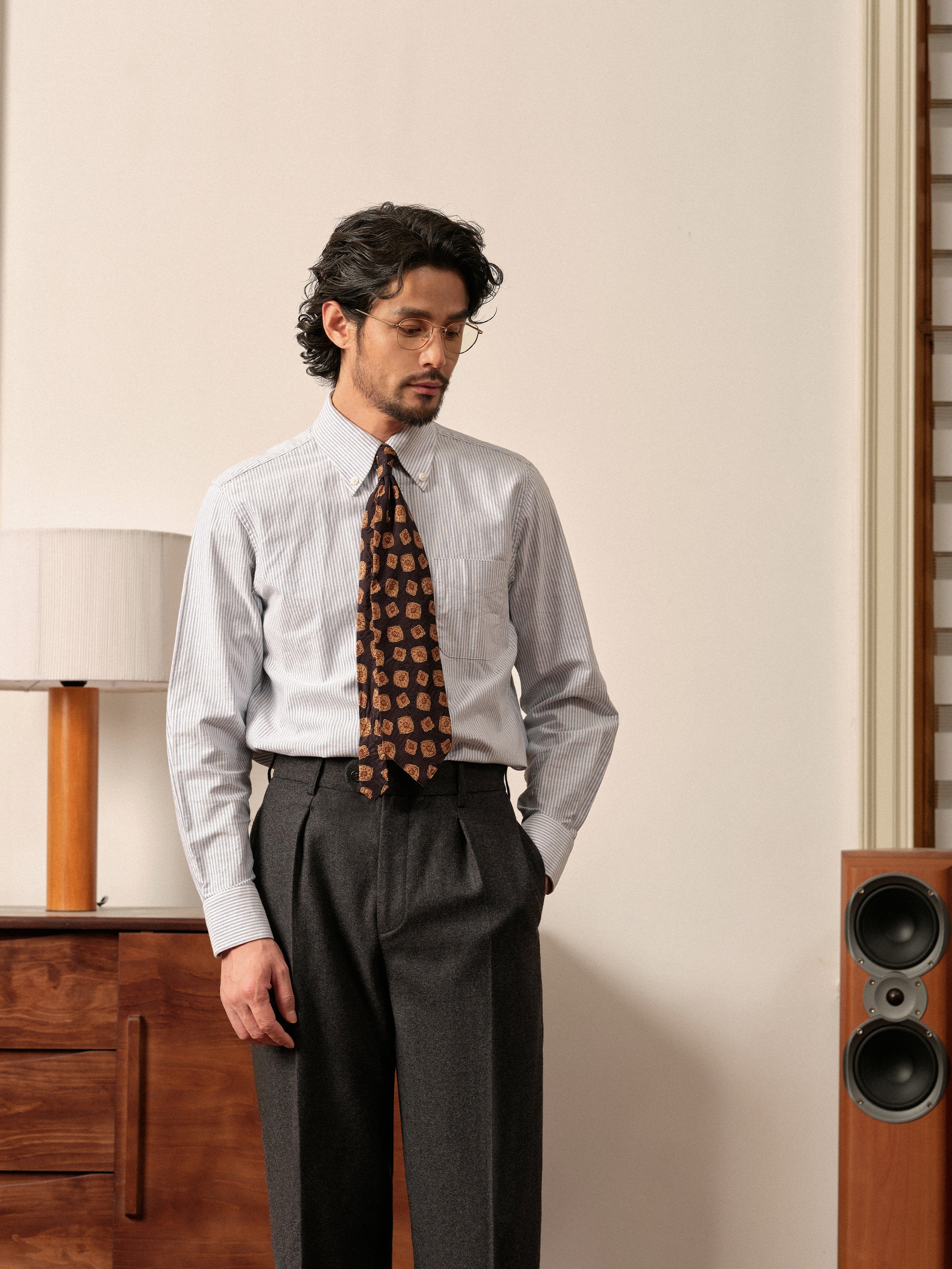 Men's Striped Oxford Button-Down Shirt