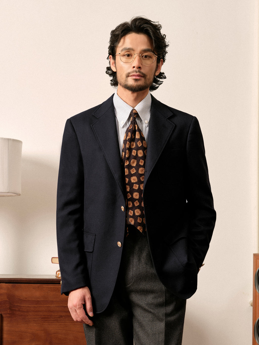 Men's Fine Spun 50% Wool Ivy Style Casual Blazer