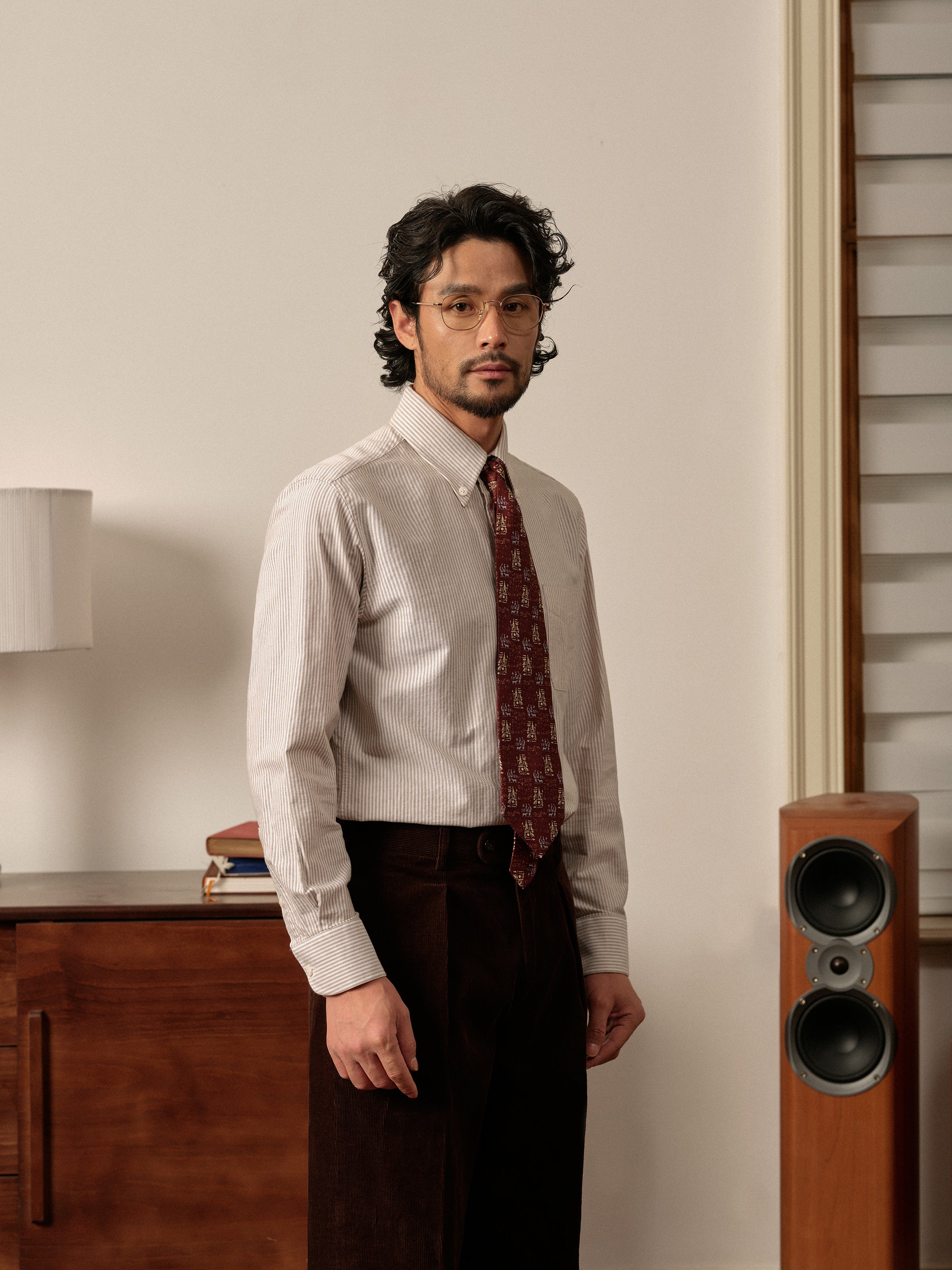 Men's Striped Oxford Button-Down Shirt