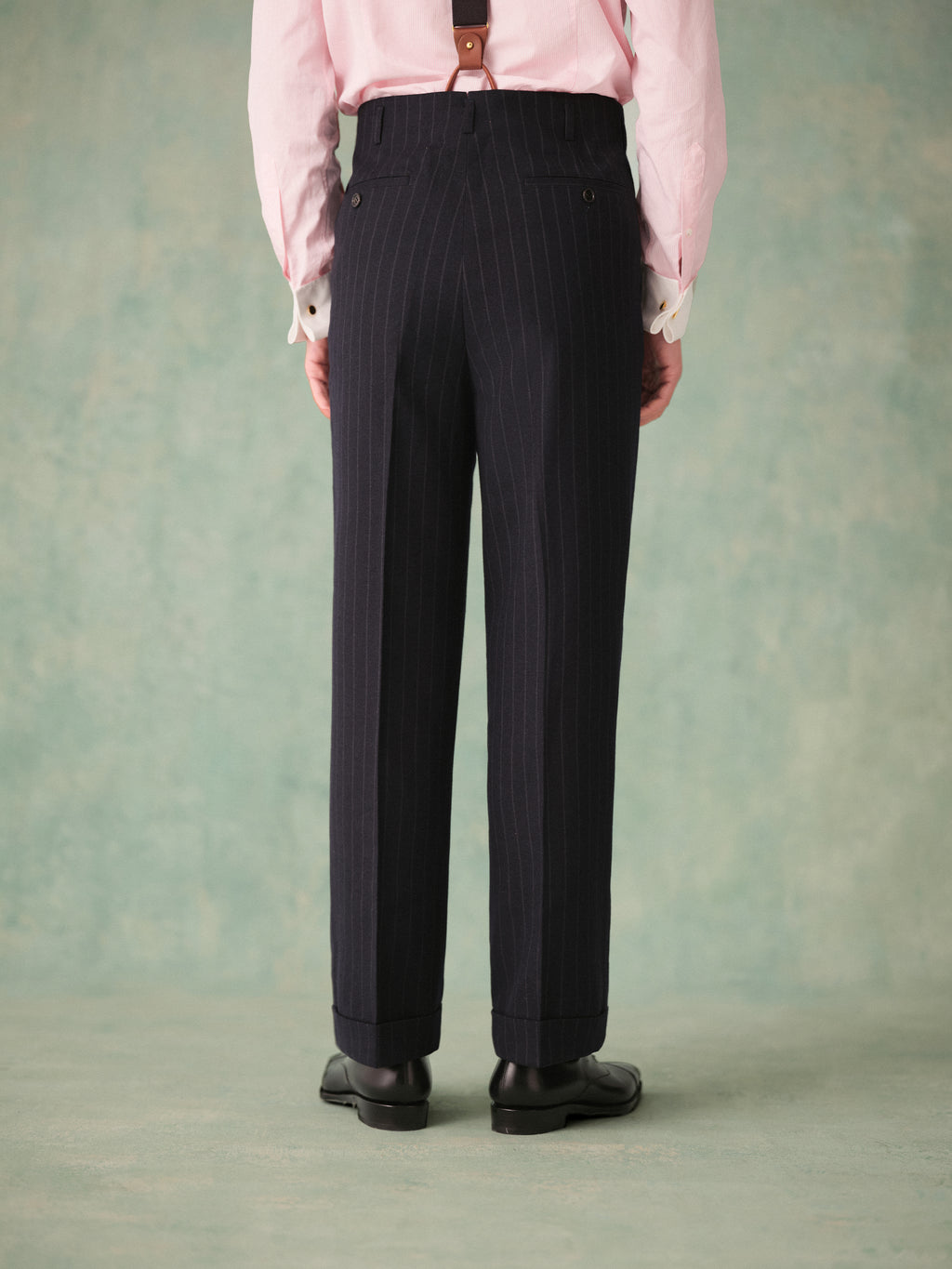 Men's Vintage 453g Pinstripe Double-Breasted Suit