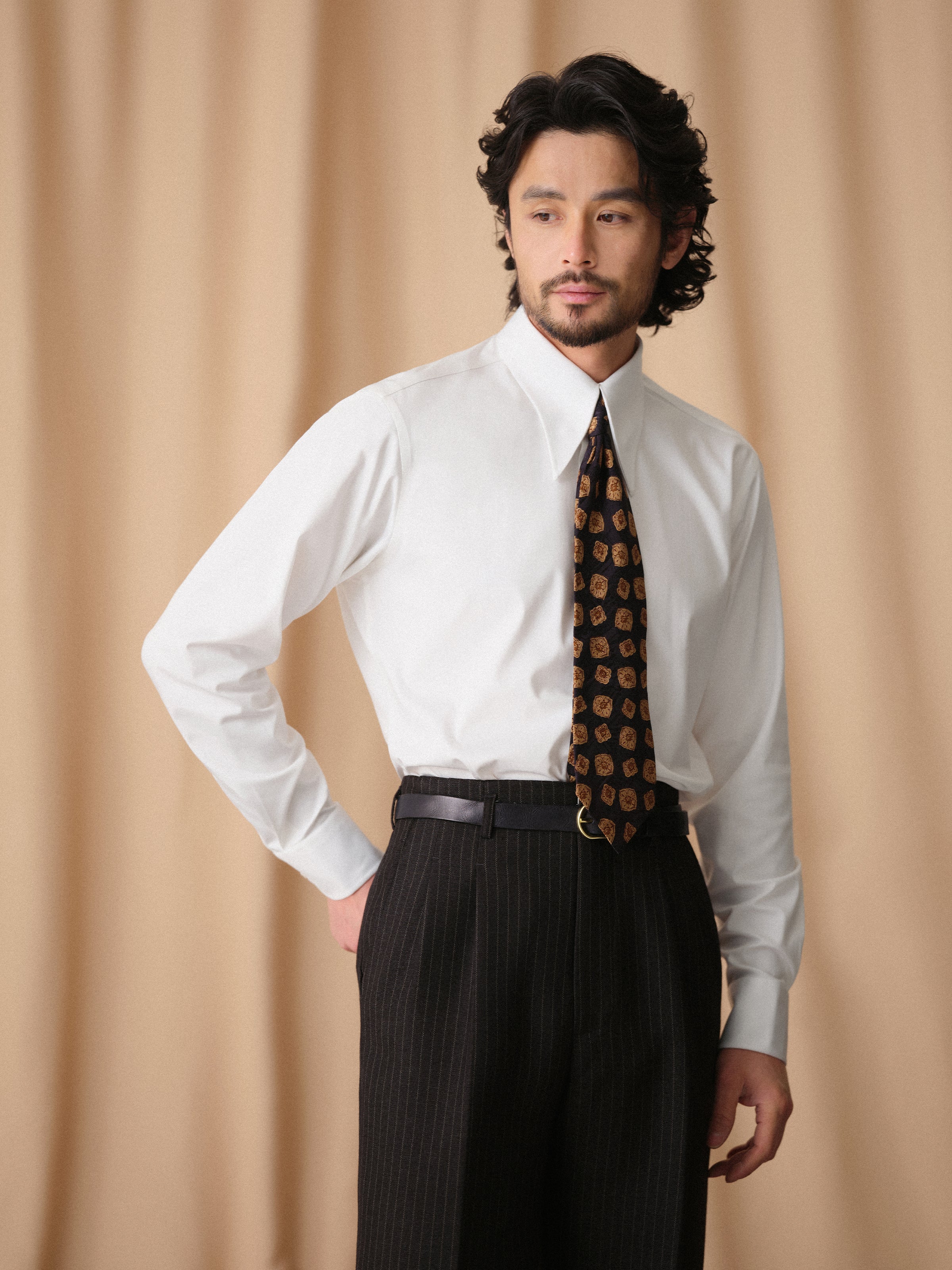 Men's Vintage White Dress Shirt