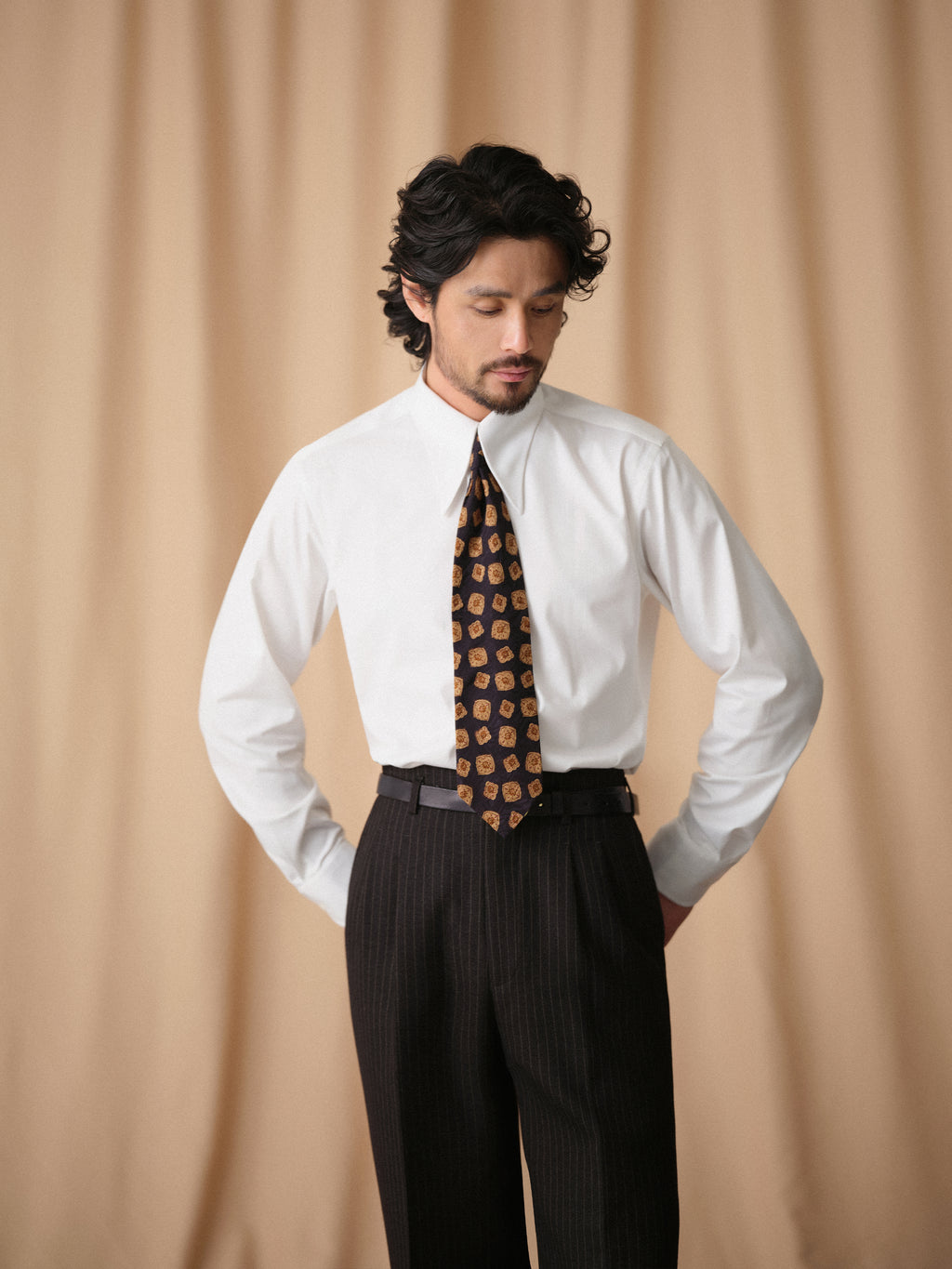 Men's Vintage White Dress Shirt