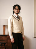 Vintage Ivy Merino Wool Knit Vest for Men
