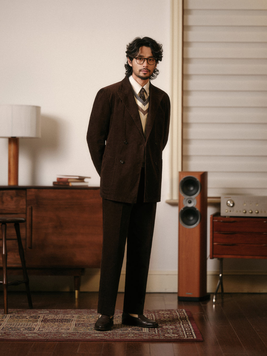 Vintage Ivy Merino Wool Knit Vest for Men