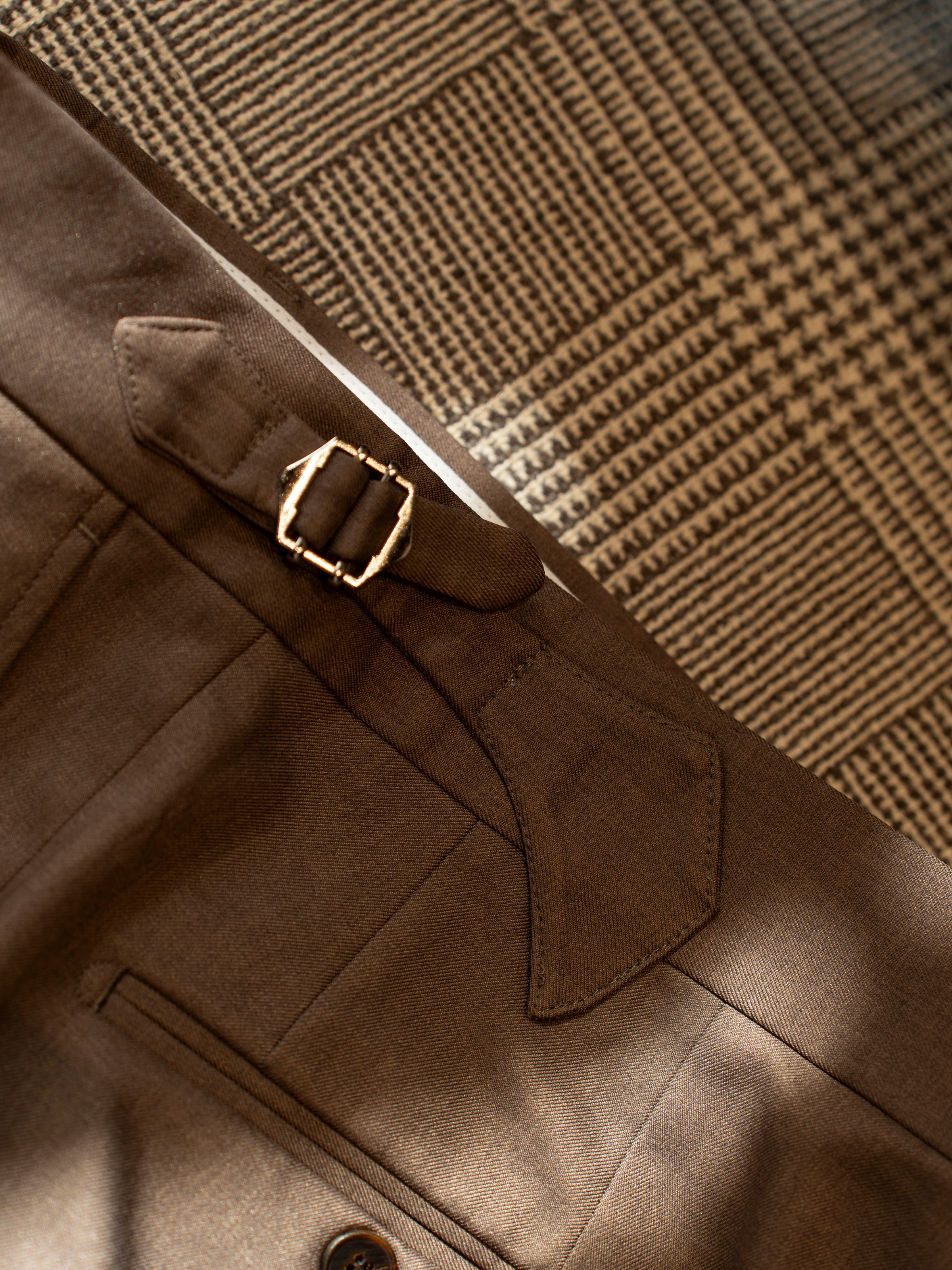 Men's Italian Slim Fit Single Pleat Trousers