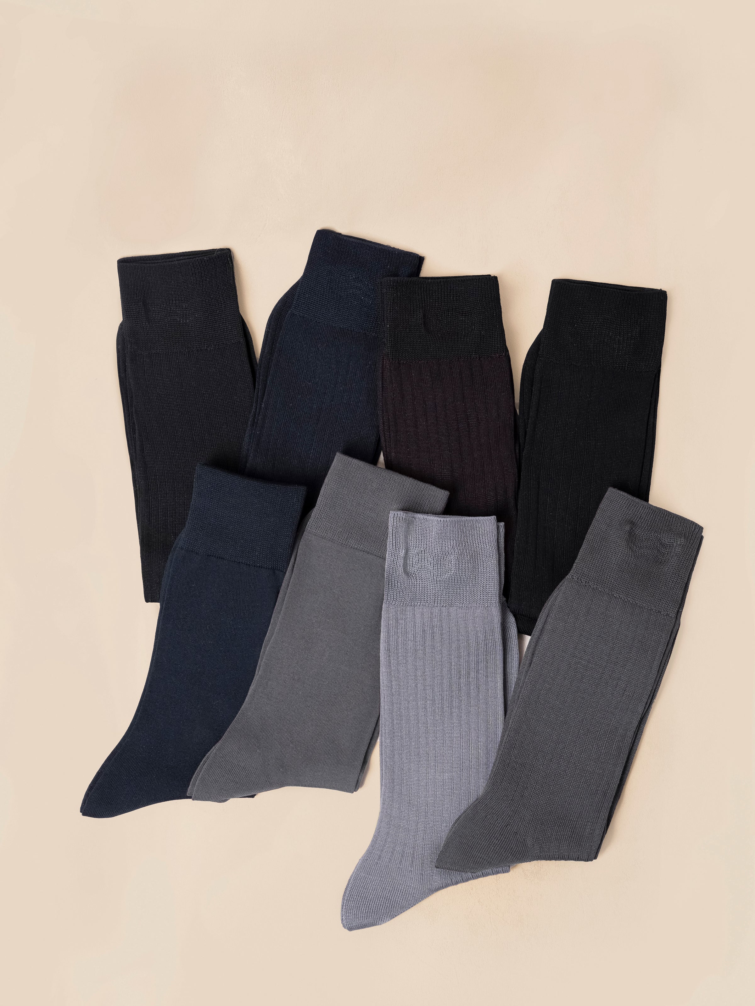 Breathable & Absorbent Striped Mid-Calf Socks