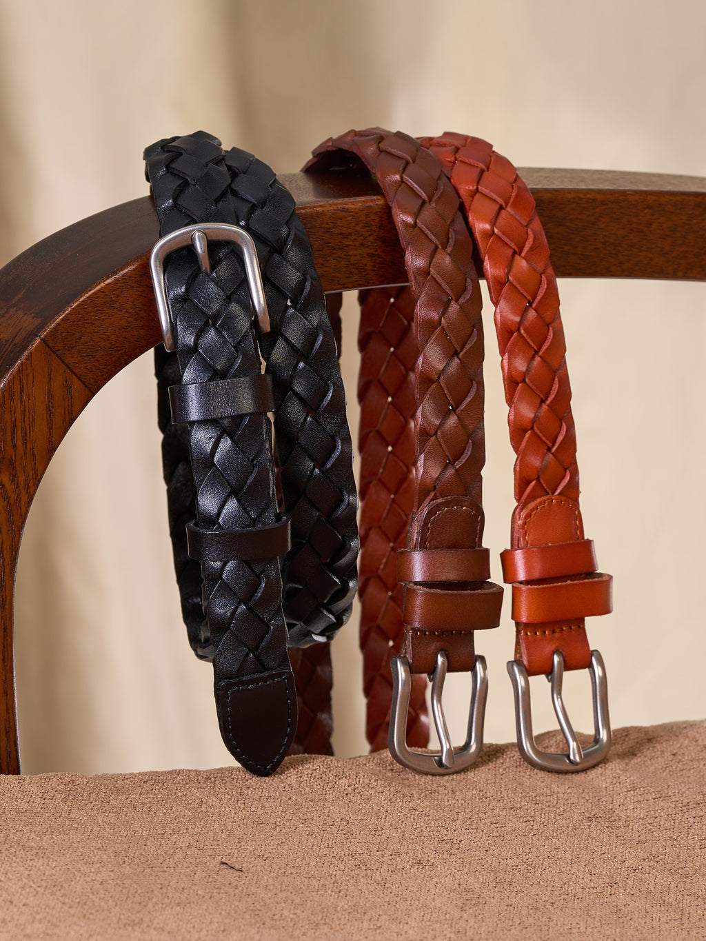Vintage Versatile Woven Leather Belt
