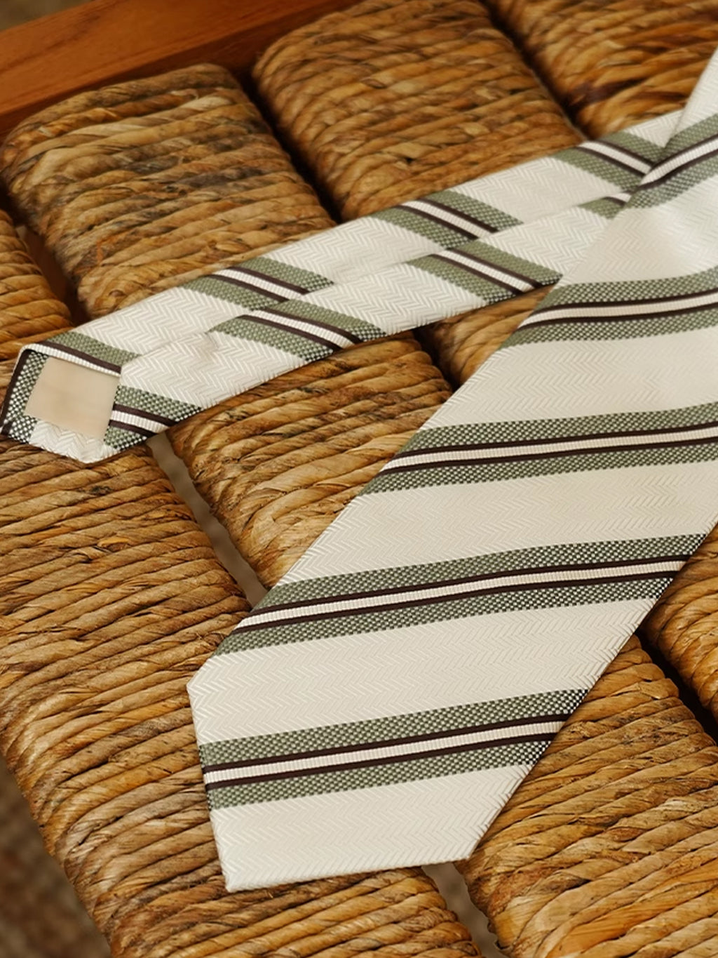 Vintage 8CM Textured Twill Tie