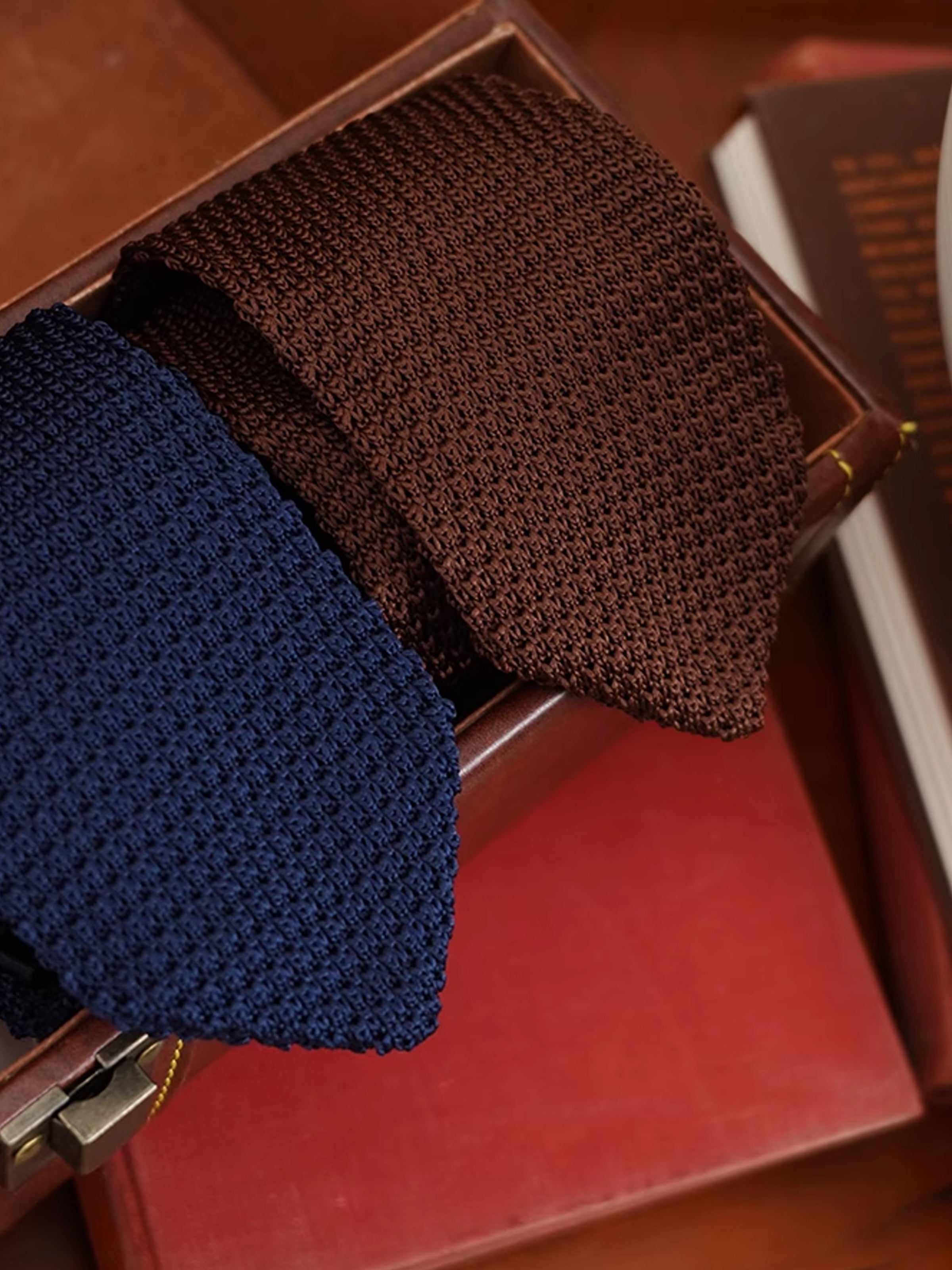 Vintage Knitted 7CM Solid Color Tie