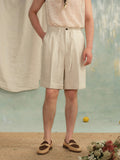 Men's French Linen Drawstring Shorts