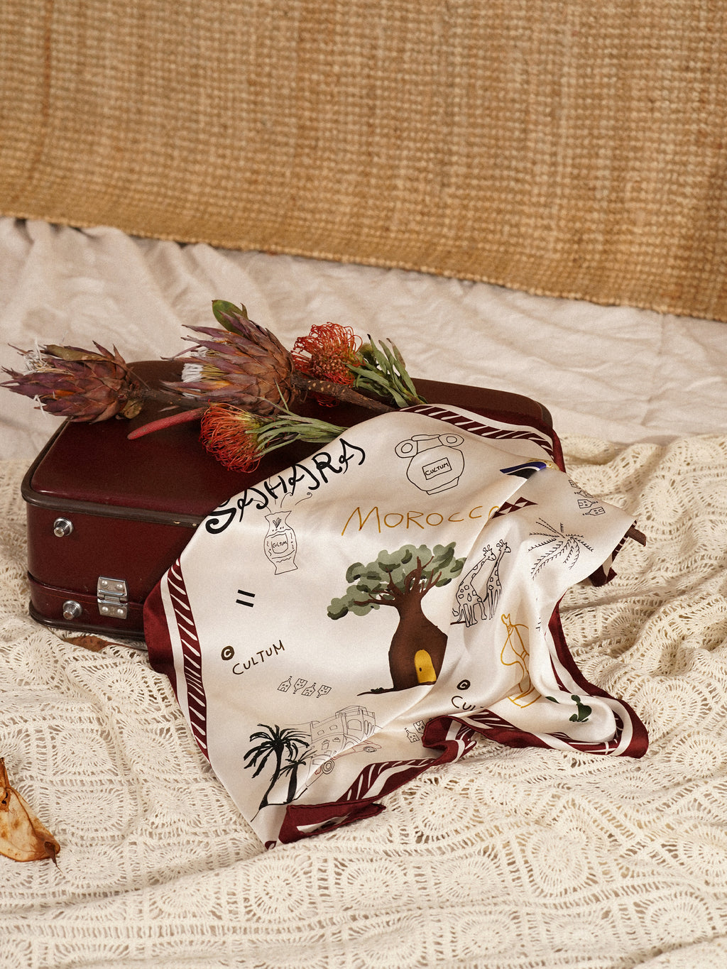 Hand-Painted Mulberry Silk Scarf