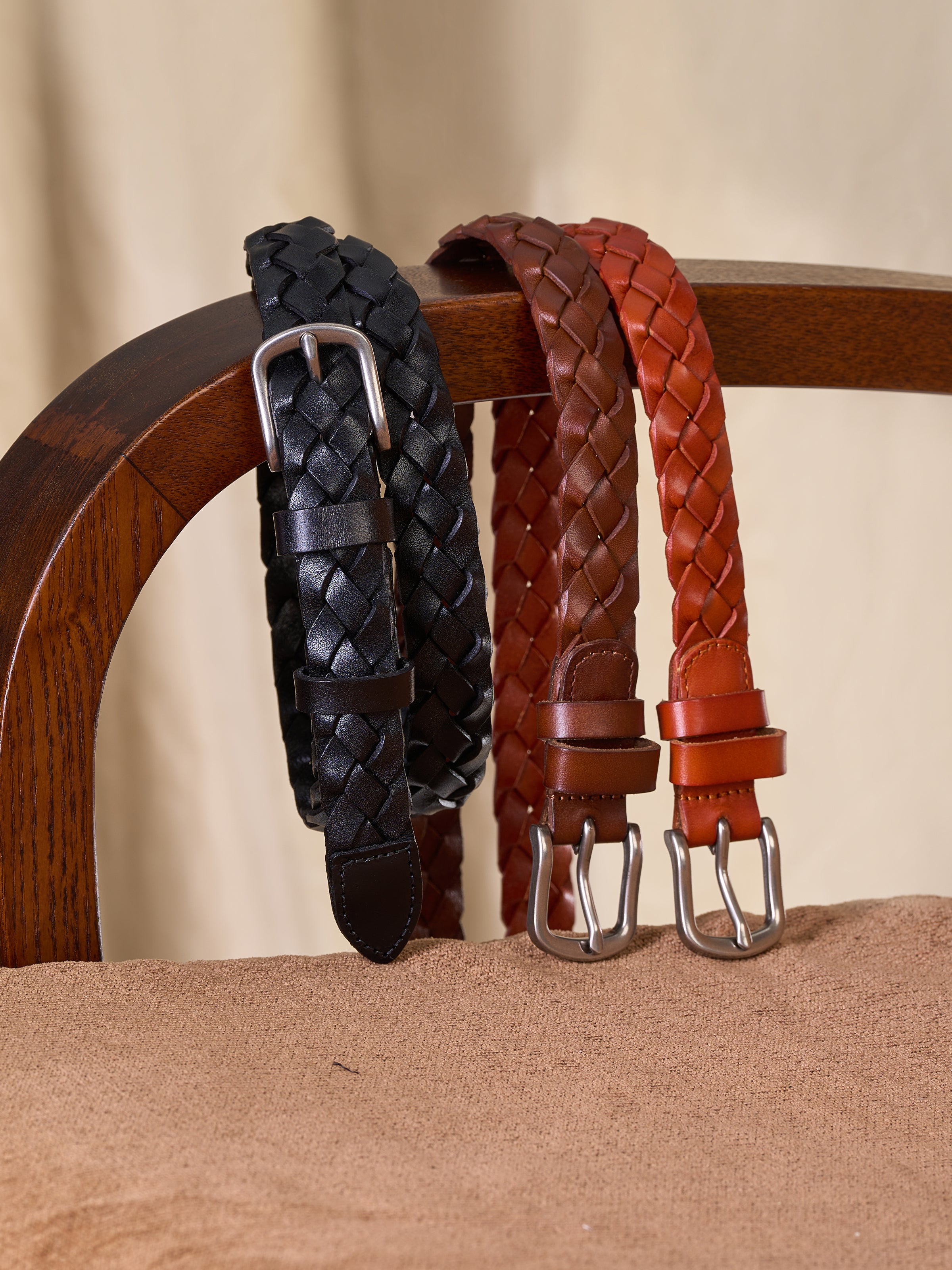 Vintage Versatile Woven Leather Belt
