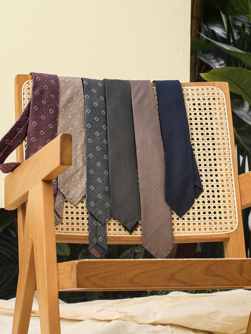 Handmade Italian Silk & Wool Business Tie