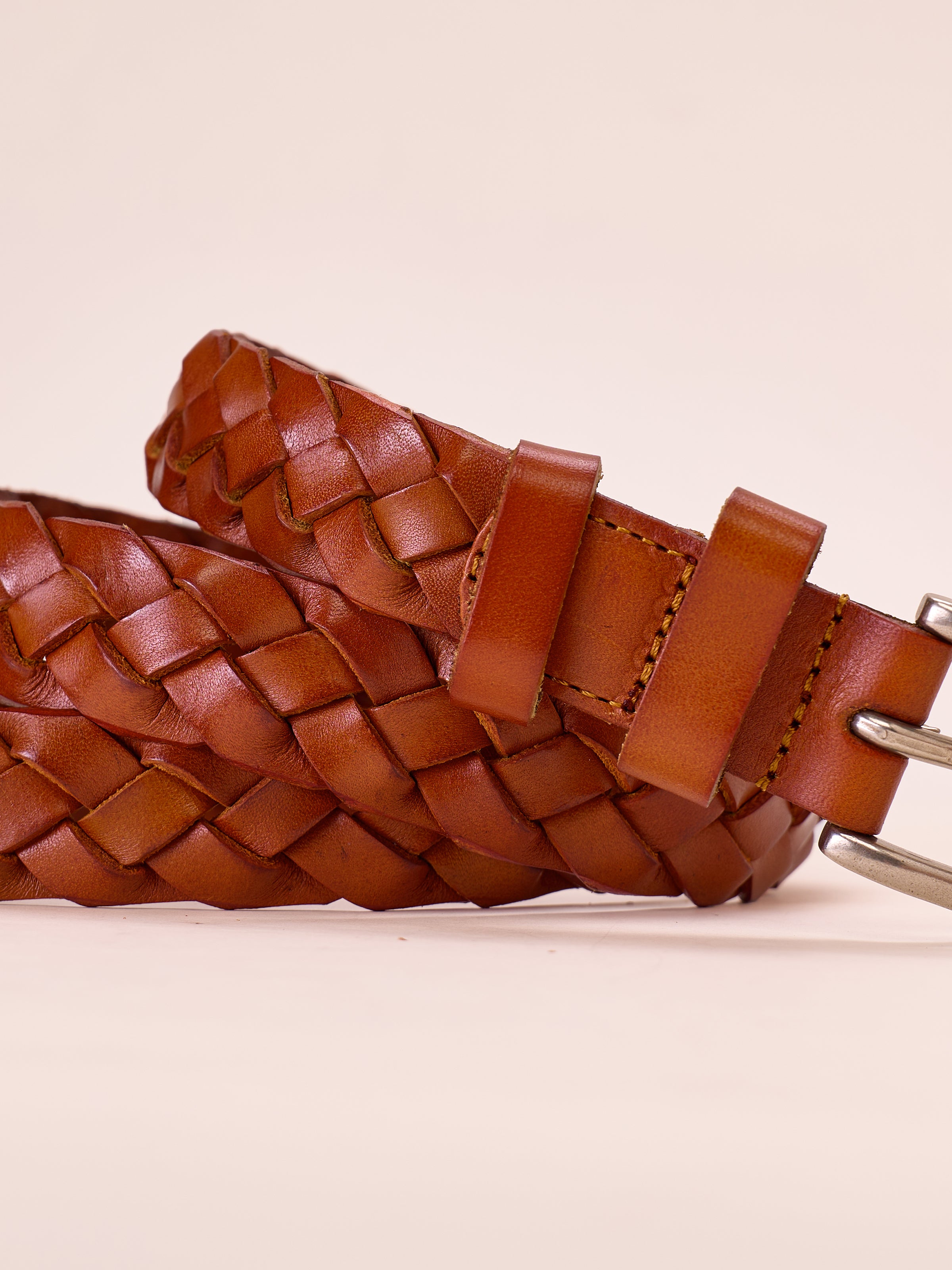 Vintage Versatile Woven Leather Belt