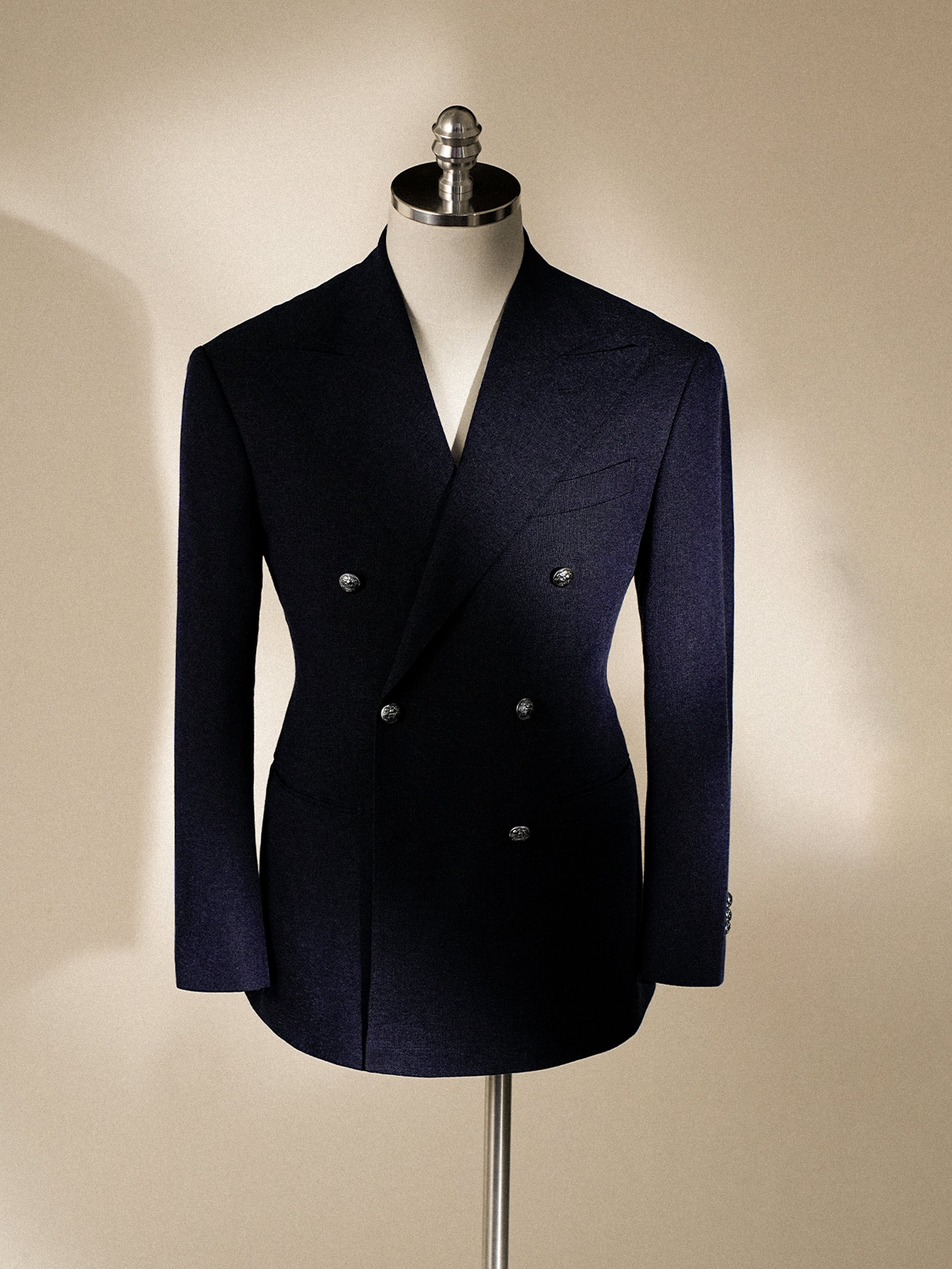 Men's Breathable Linen Blend Double-Breasted Blazer