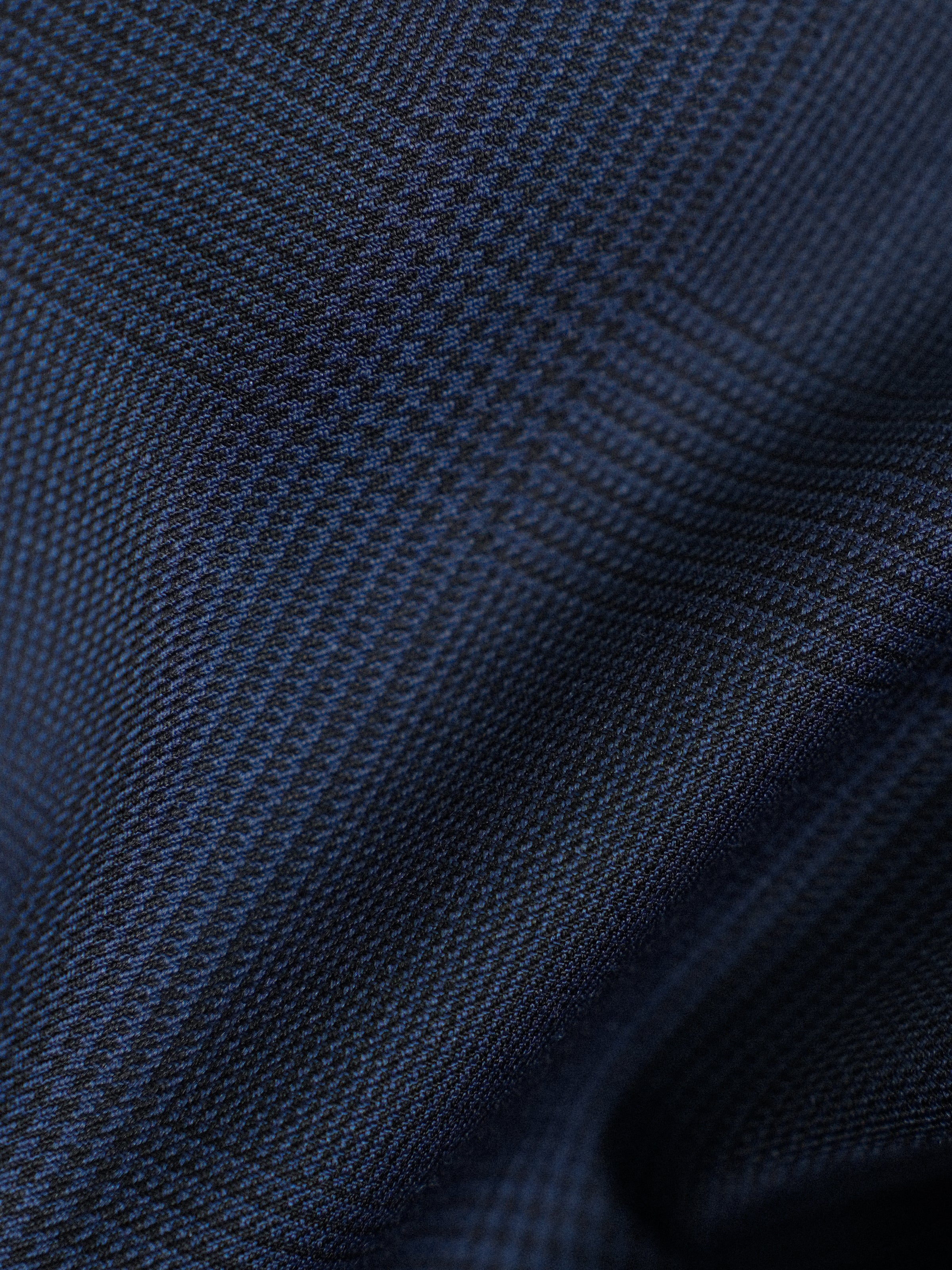 Men's Non-Iron Wool Prince of Wales Check Slim Straight Suit Trousers