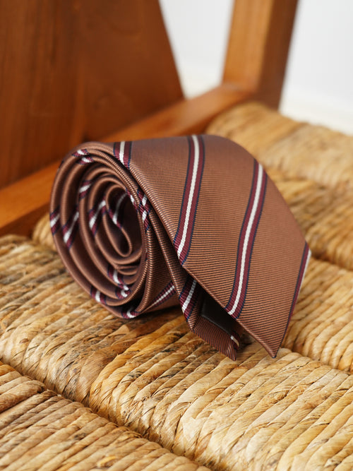 8CM Fine Twill Retro Striped Business Tie