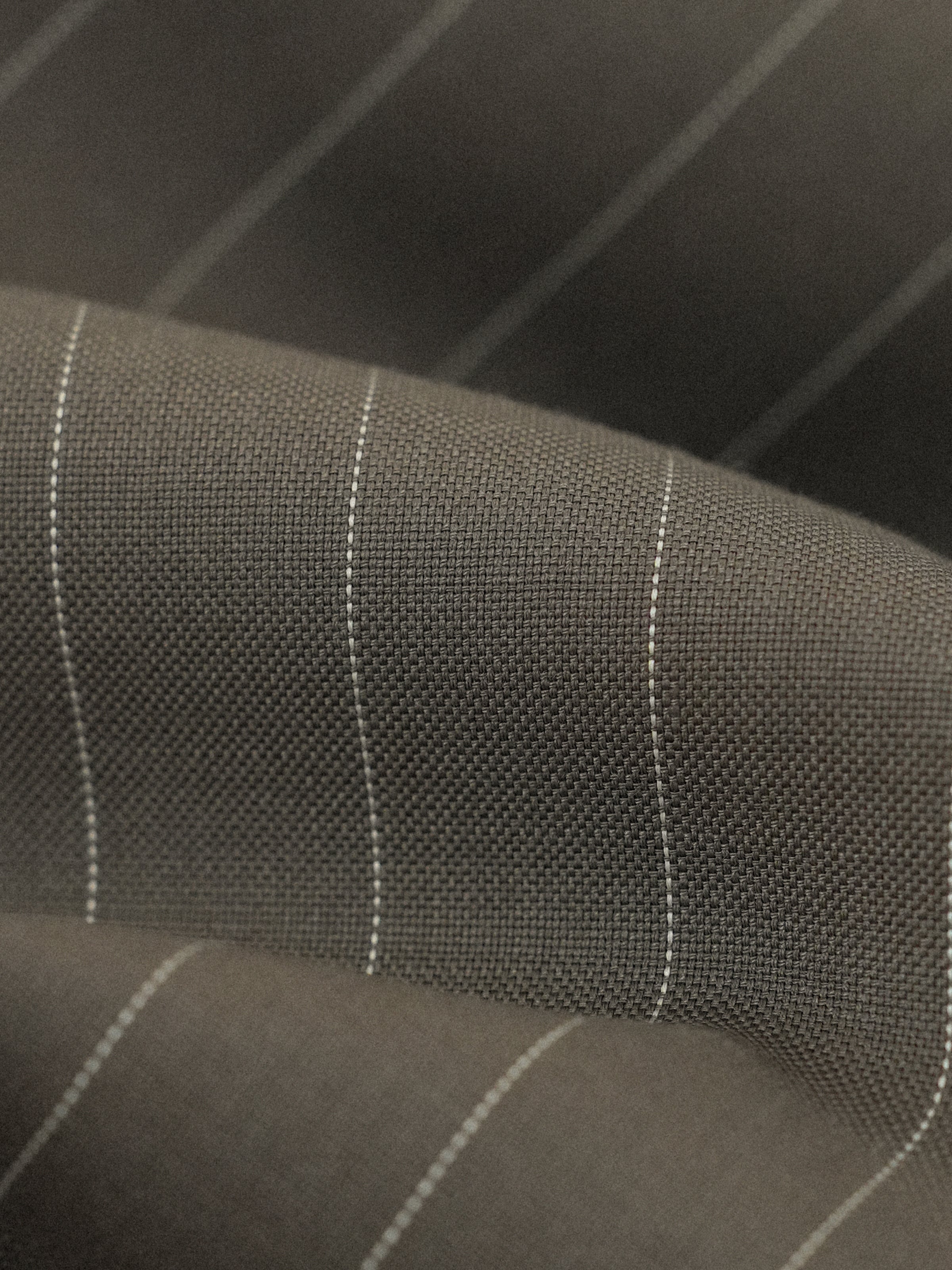 Men's Fine Australian Merino Wool Striped Double-Breasted Suit