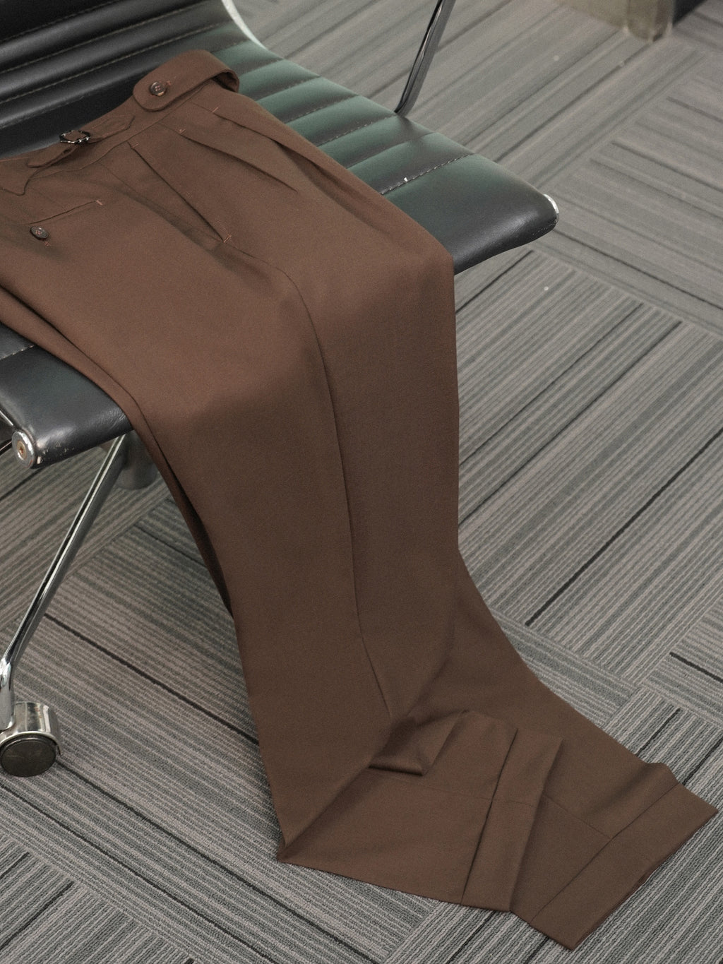 Australian Wool Textured Twill Peak Lapel Suit