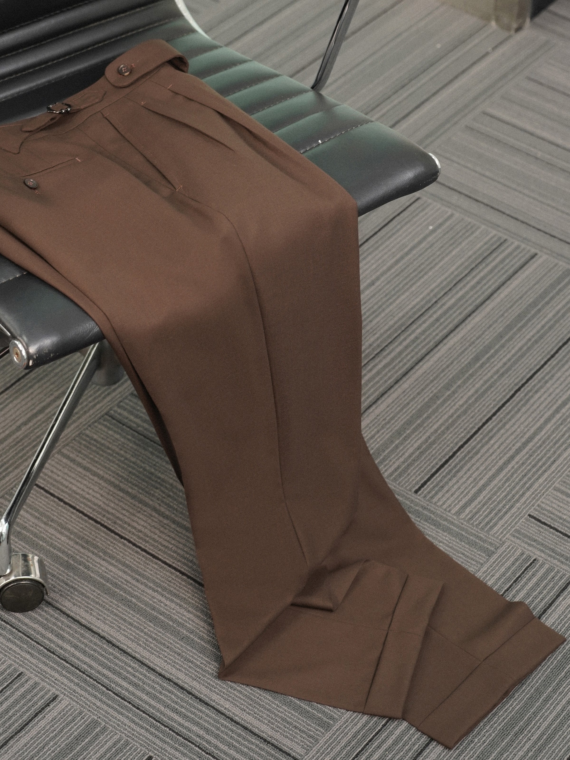 Australian Wool Textured Twill Peak Lapel Suit