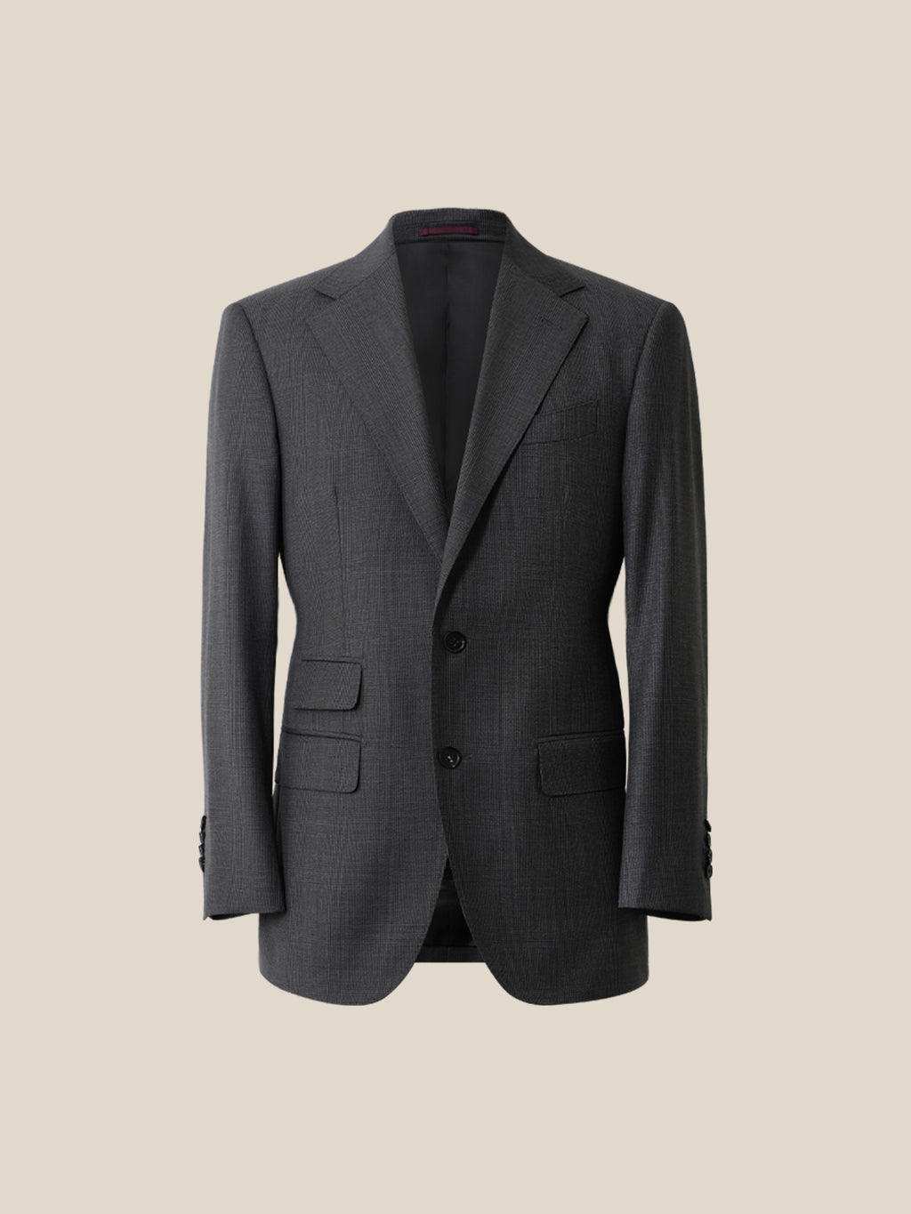 Men's 90s Merino Prince of Wales Half-Canvas Suit.