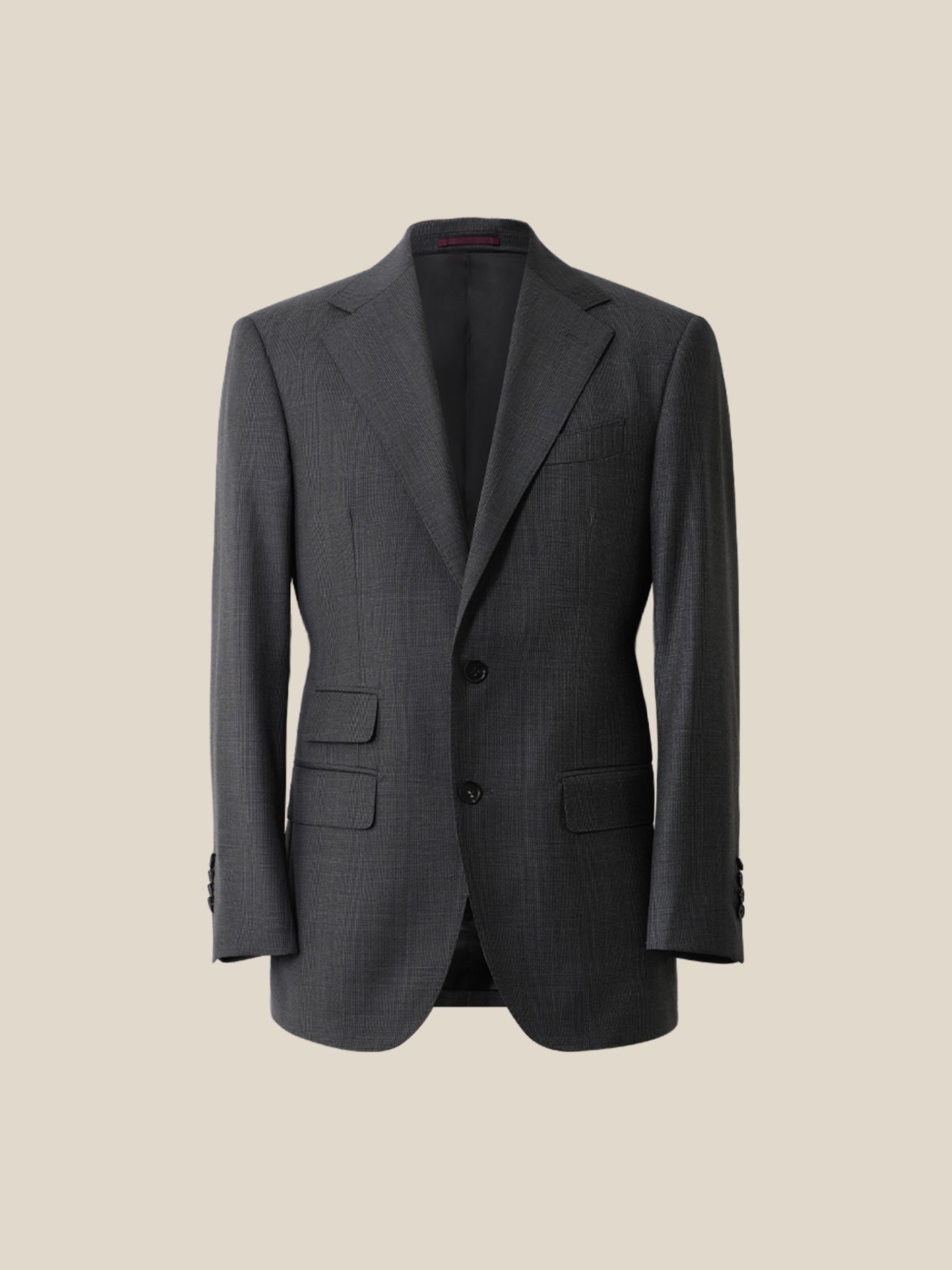 Men's 90s Merino Prince of Wales Half-Canvas Suit.