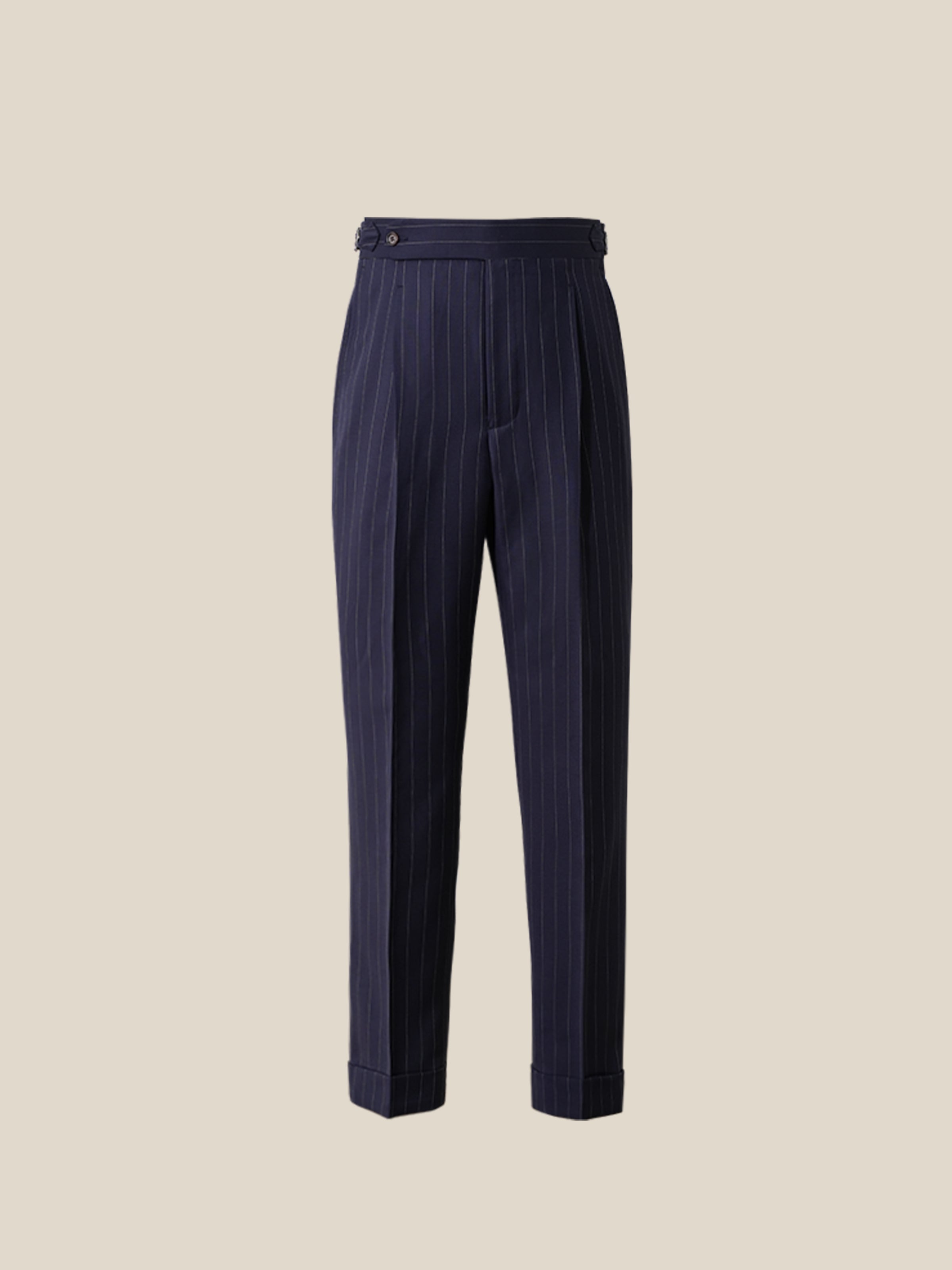 Men's Wool Pinstripe Dress Pants