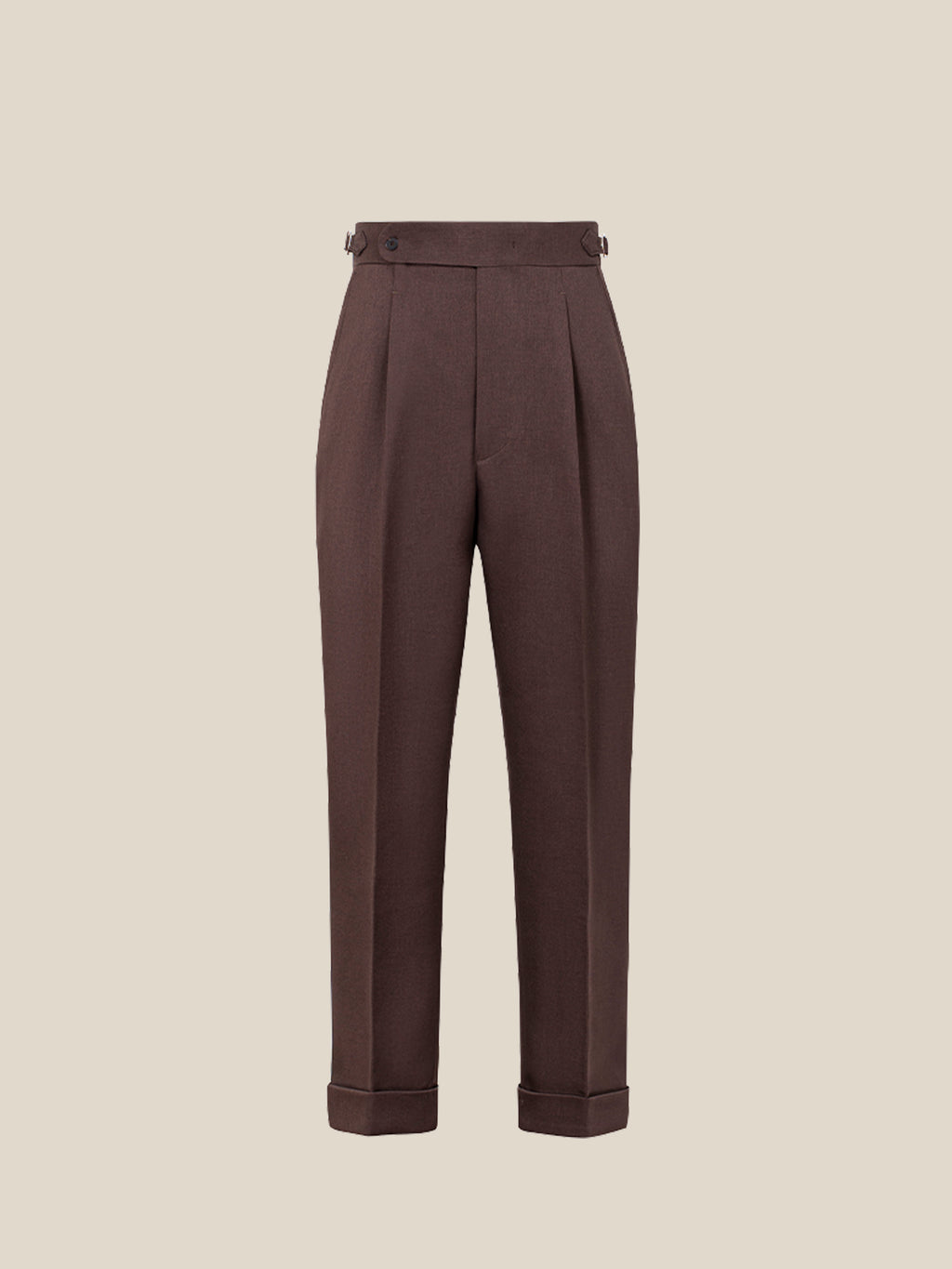 Men's Italian Slim Fit Single Pleat Trousers