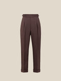 Men's Italian Slim Fit Single Pleat Trousers