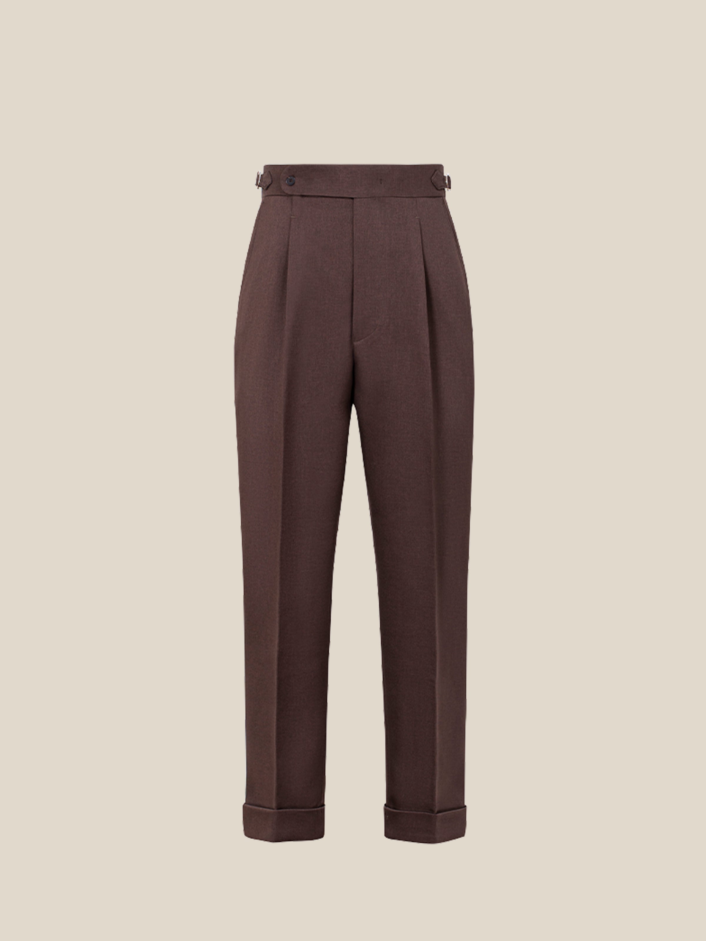 Men's Italian Slim Fit Single Pleat Trousers