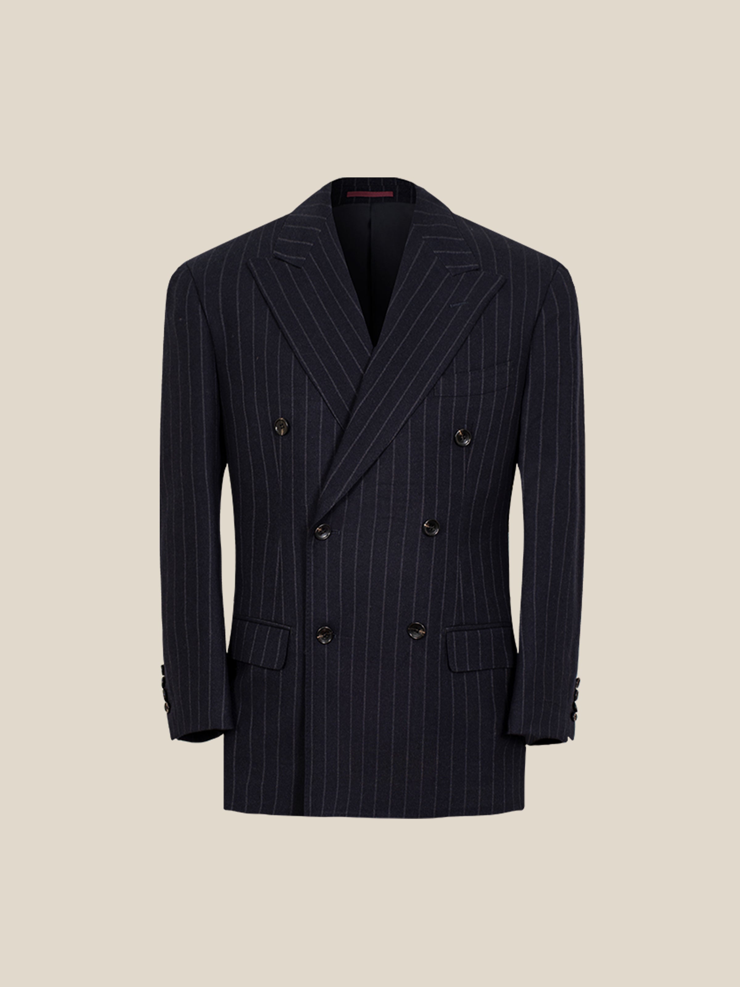 Men's Vintage 453g Pinstripe Double-Breasted Suit