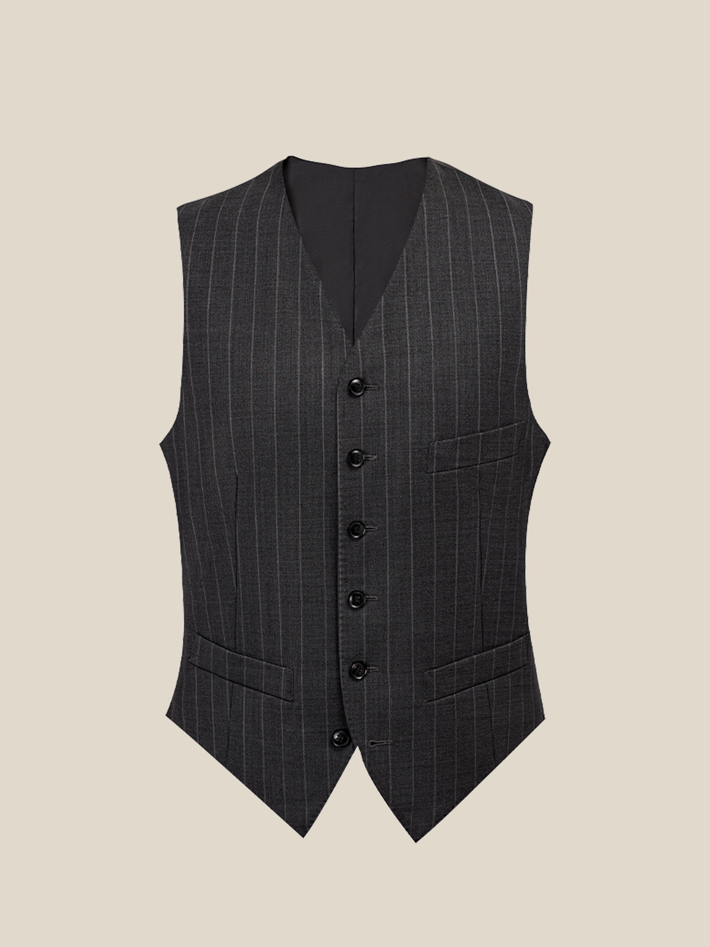 Men's 70% Australian Wool 60s Stripe Suit Vest