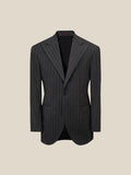 Men's Striped Half-Canvassed Business Suit (60s 70% Australian Wool)