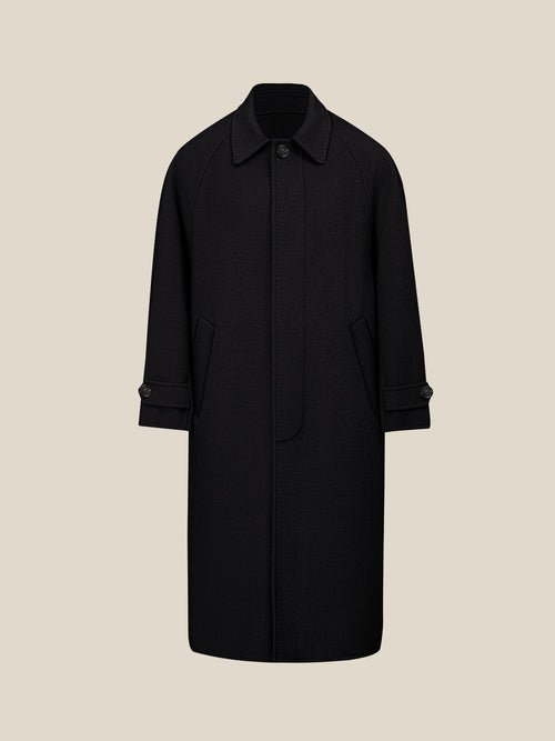 850g Thick Wool Balmacaan Overcoat