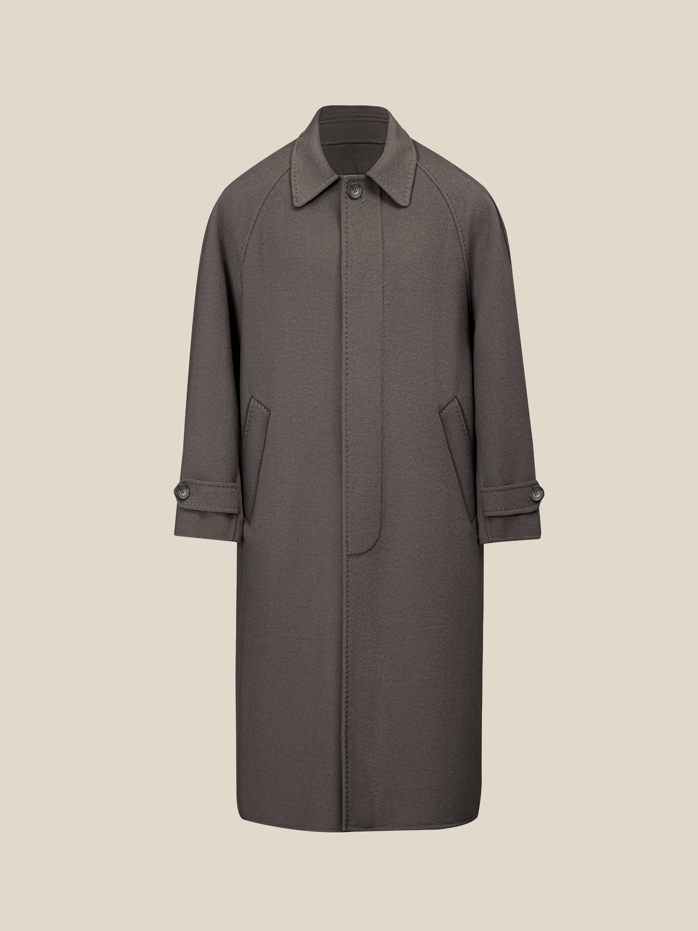 850g Thick Wool Balmacaan Overcoat