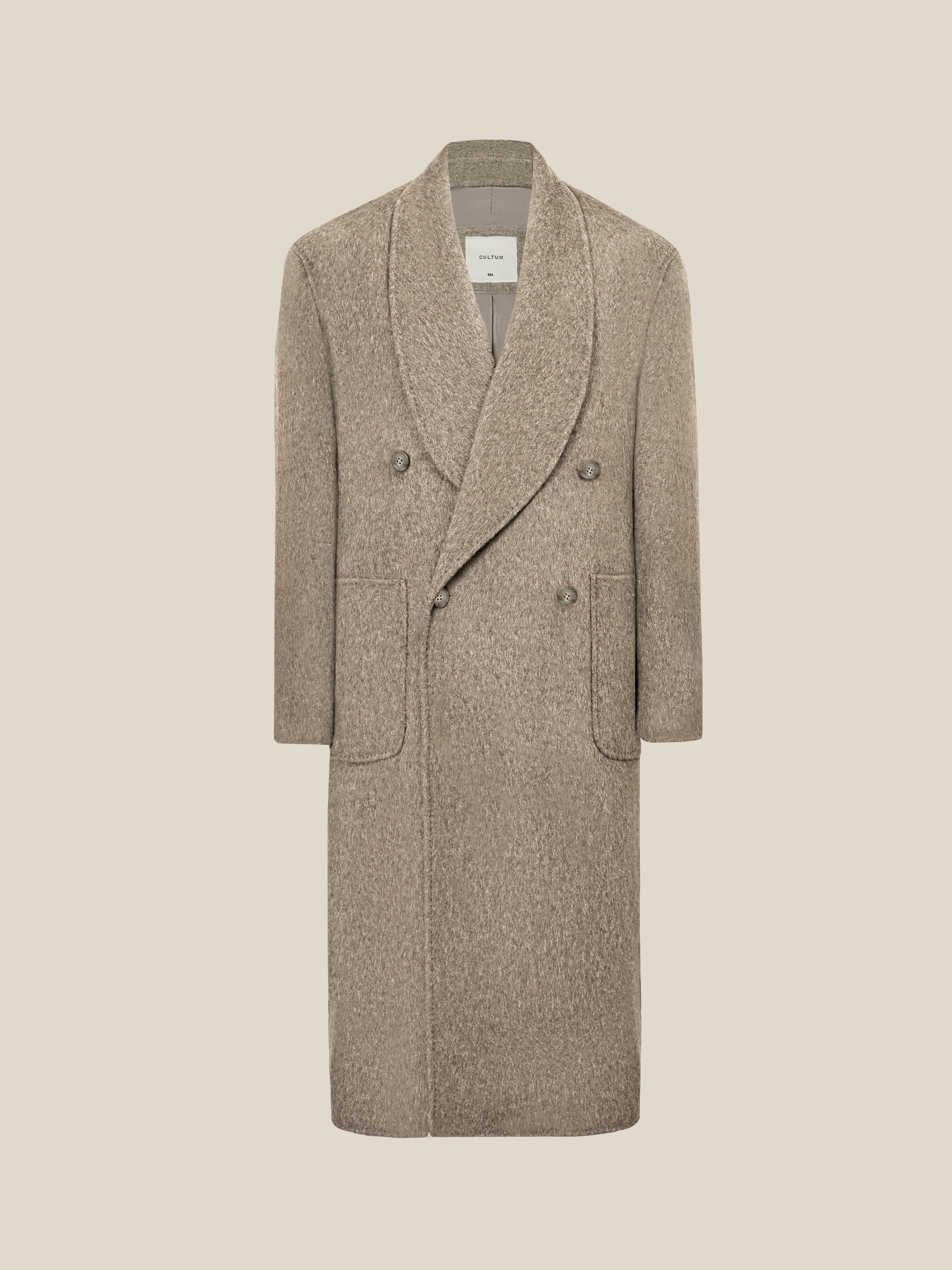 900g Heavy Shawl Collar Wool Coat