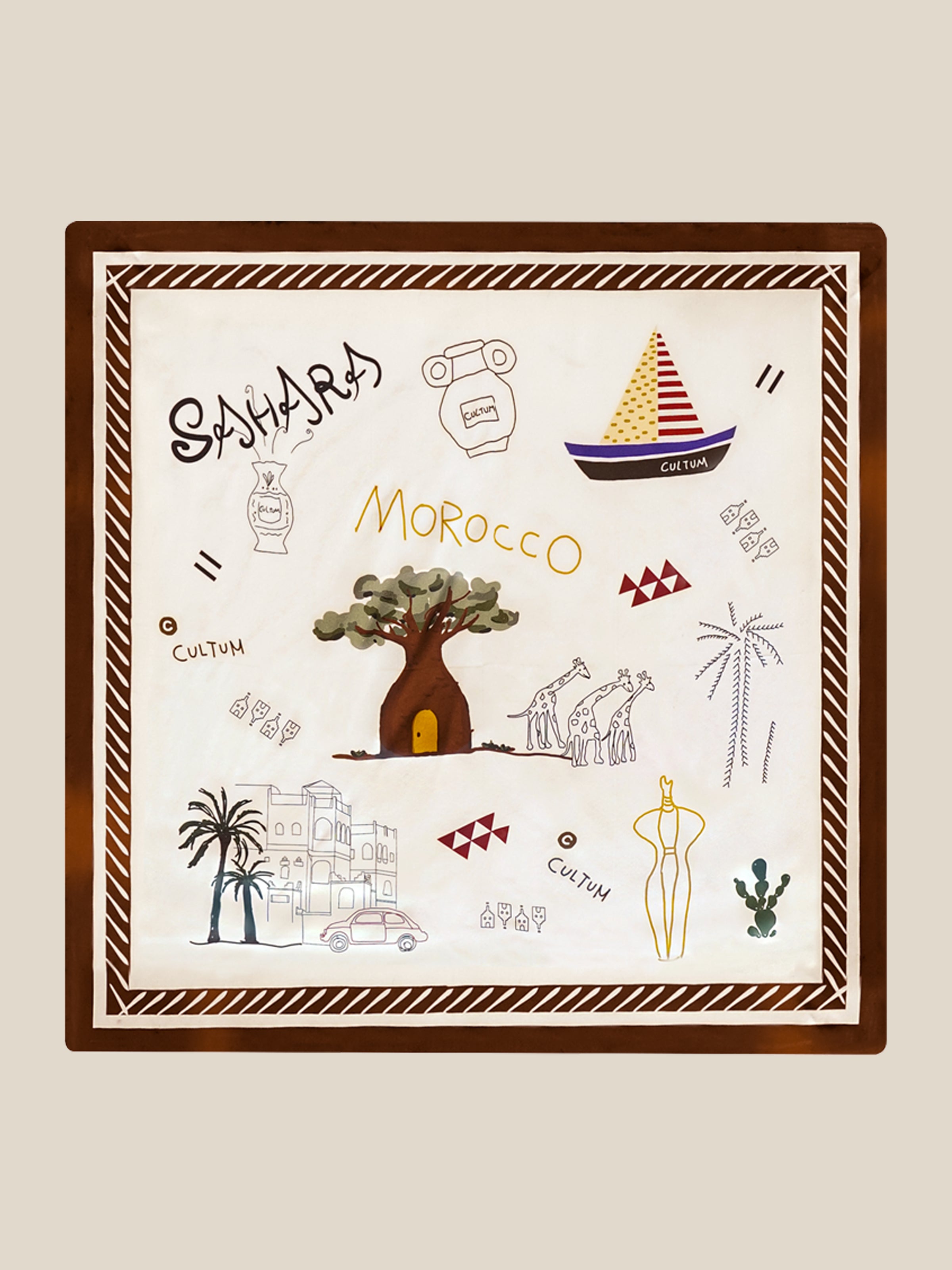 Hand-Painted Mulberry Silk Scarf