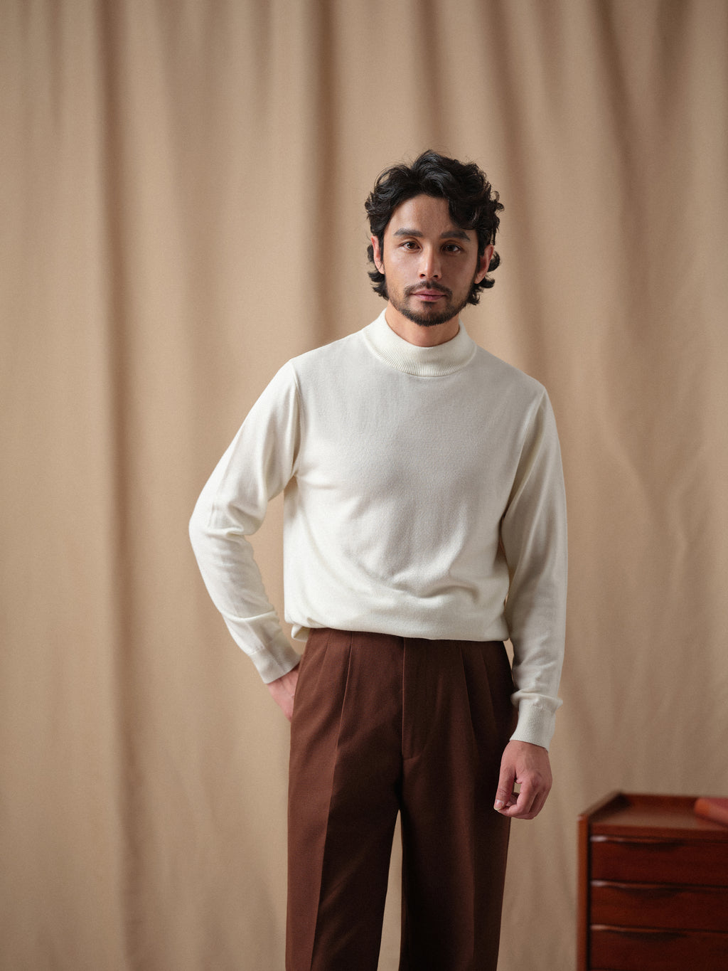 Men's 12-Gauge Lambswool Turtleneck Sweater