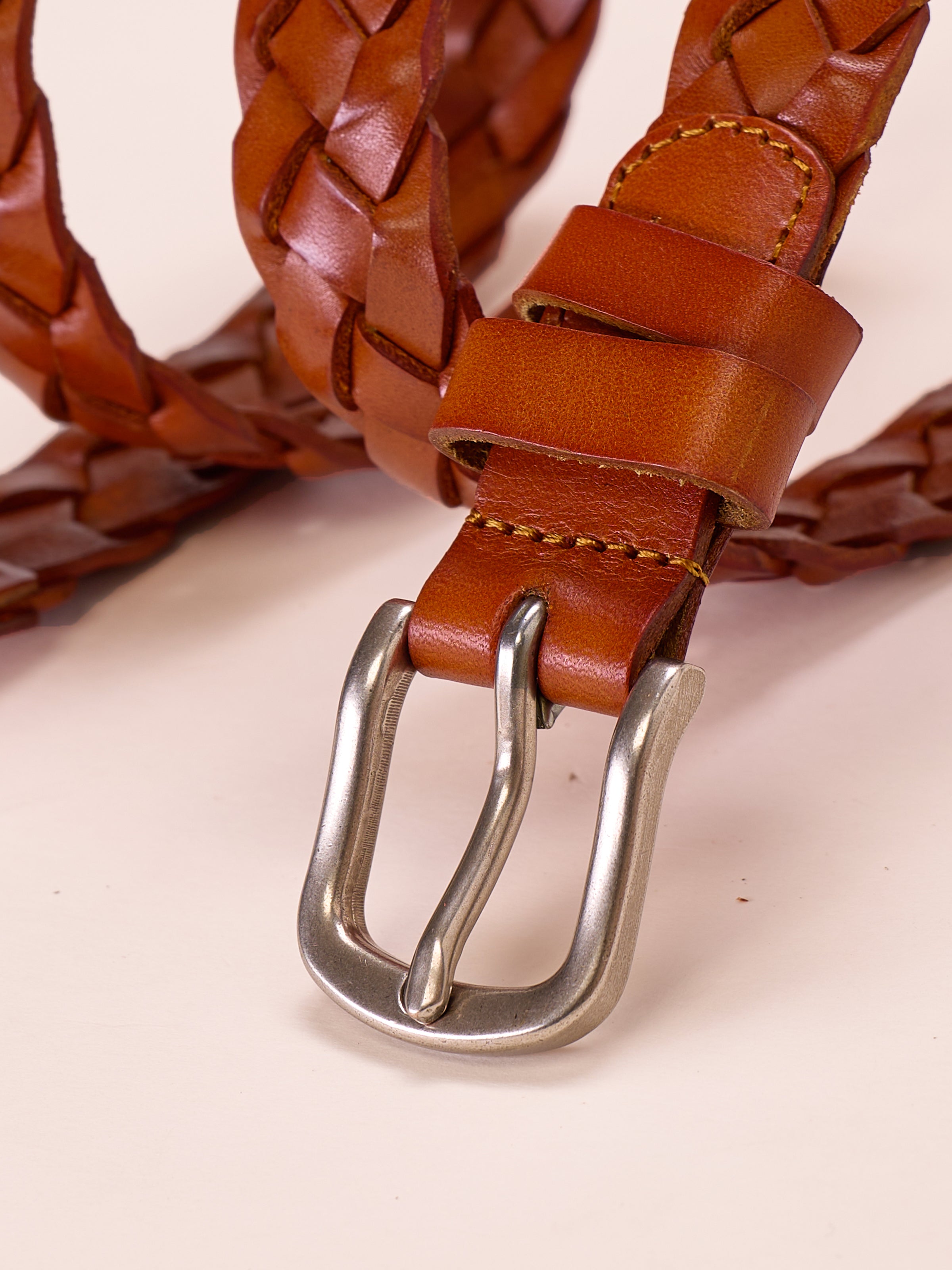 Vintage Versatile Woven Leather Belt