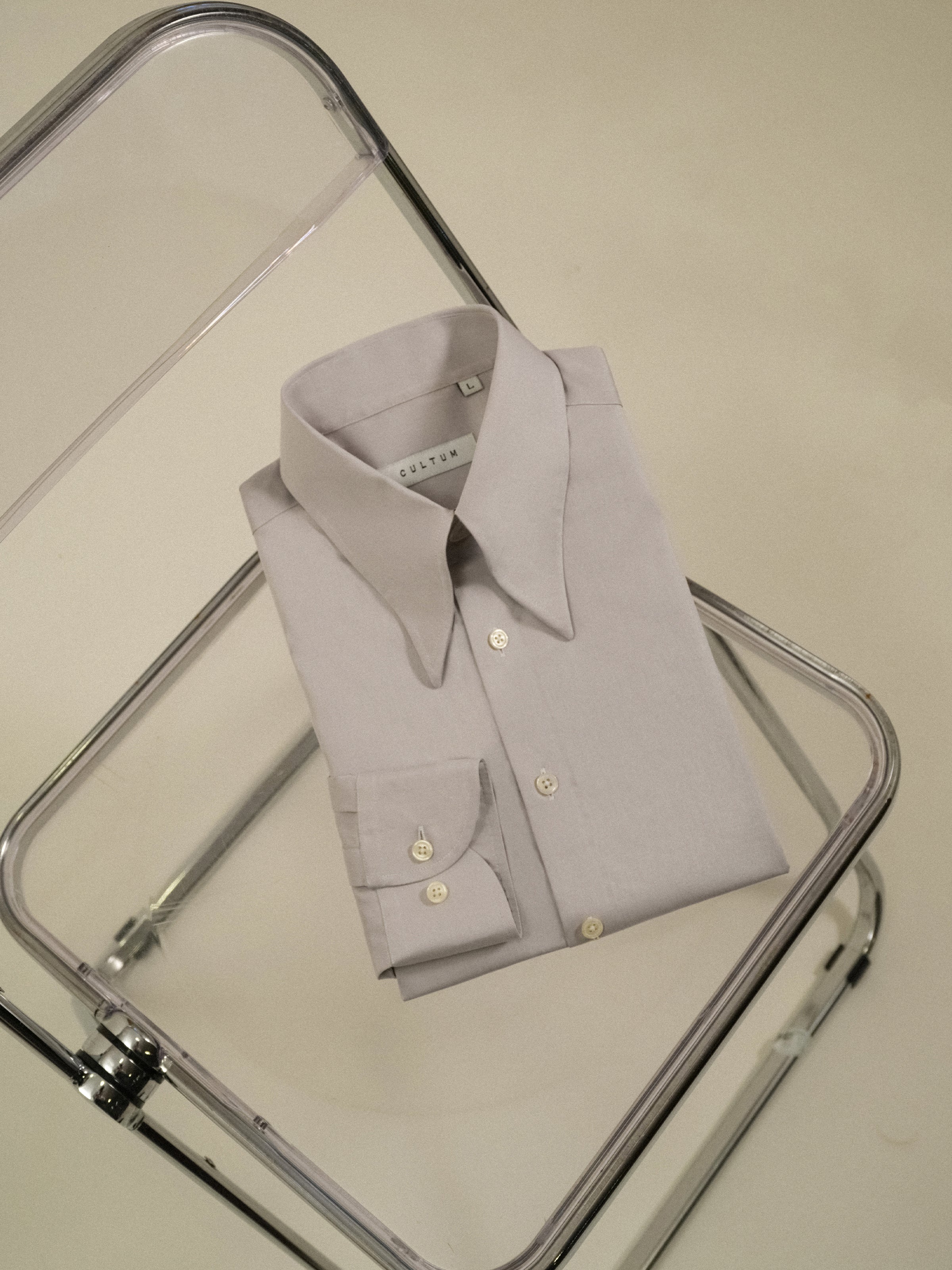 Men's Lu Thai 140s Non-Iron Long Point Collar Shirt