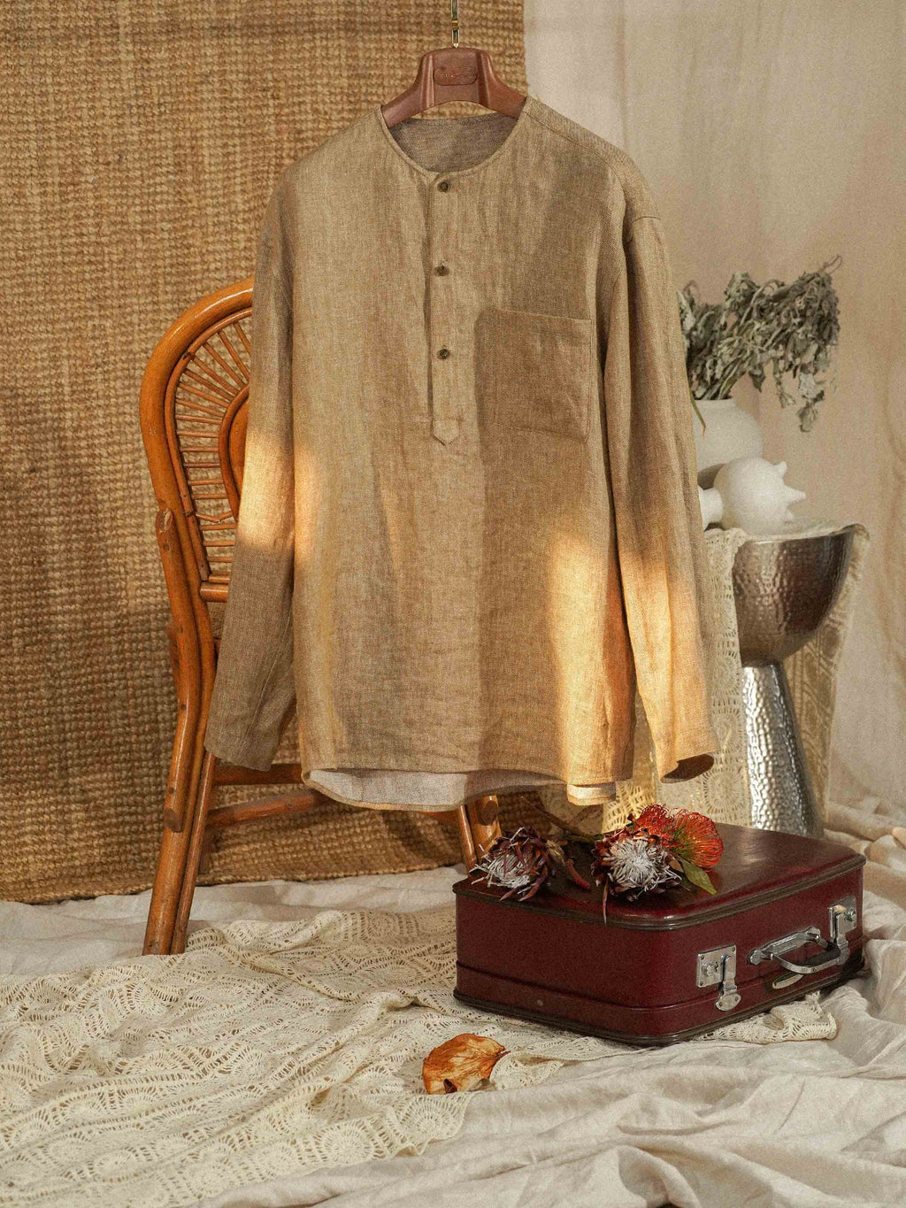 Men's Retro Half-Placket Shirt