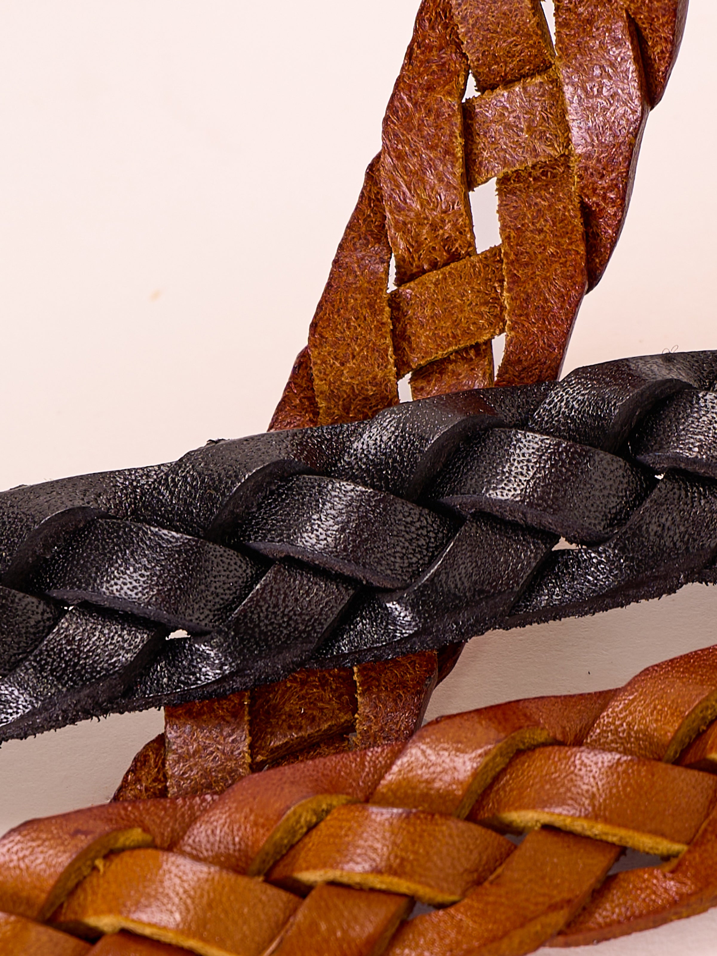 Vintage Versatile Carved Silver Buckle Leather Belt